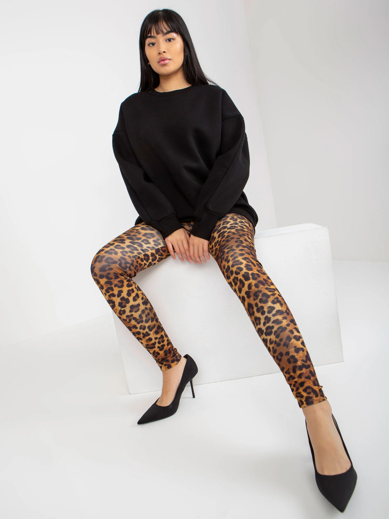 Colanti Dama Animal print, Conica, VITON, Bej Casual - imagine 2