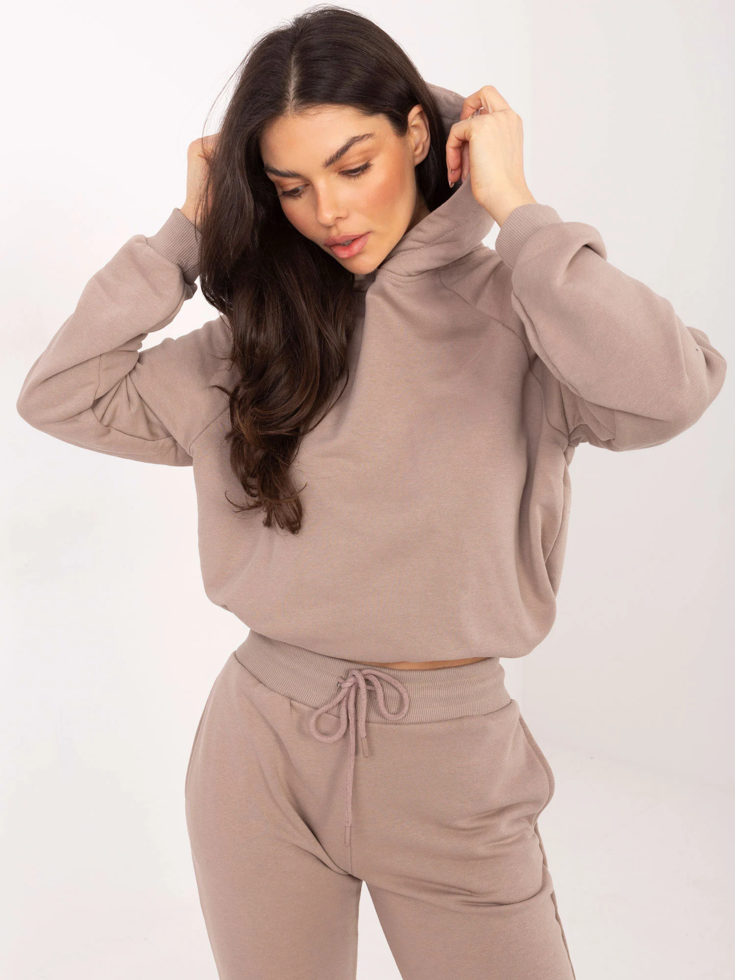 Compleu Dama Maneca lunga, Mansete elastice, BASIC FEEL GOOD, Bej Casual - imagine 5