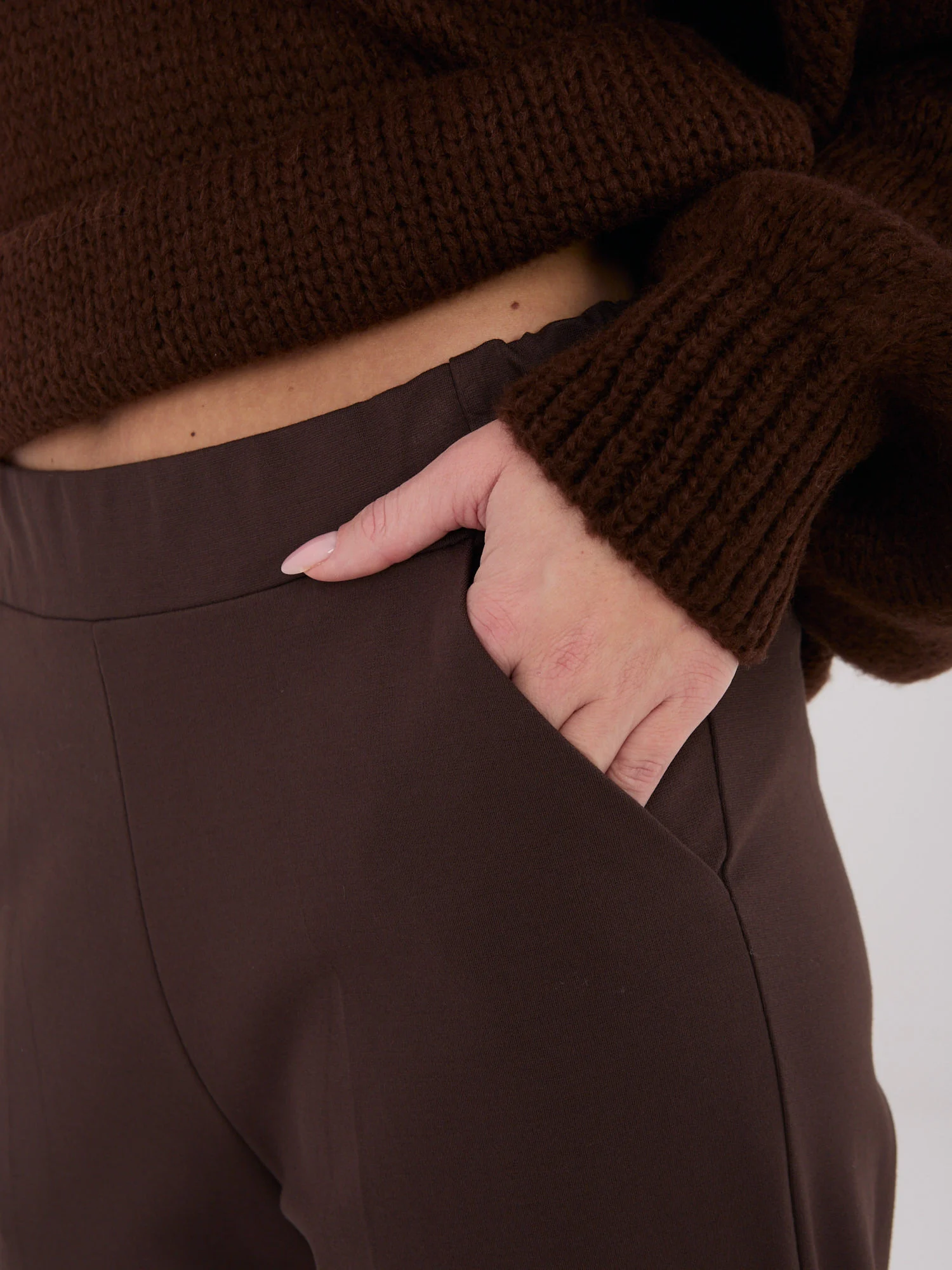 Pantaloni Dama Larga, Guler inalt, RUE PARIS, Maro Eleganta Office - imagine 3