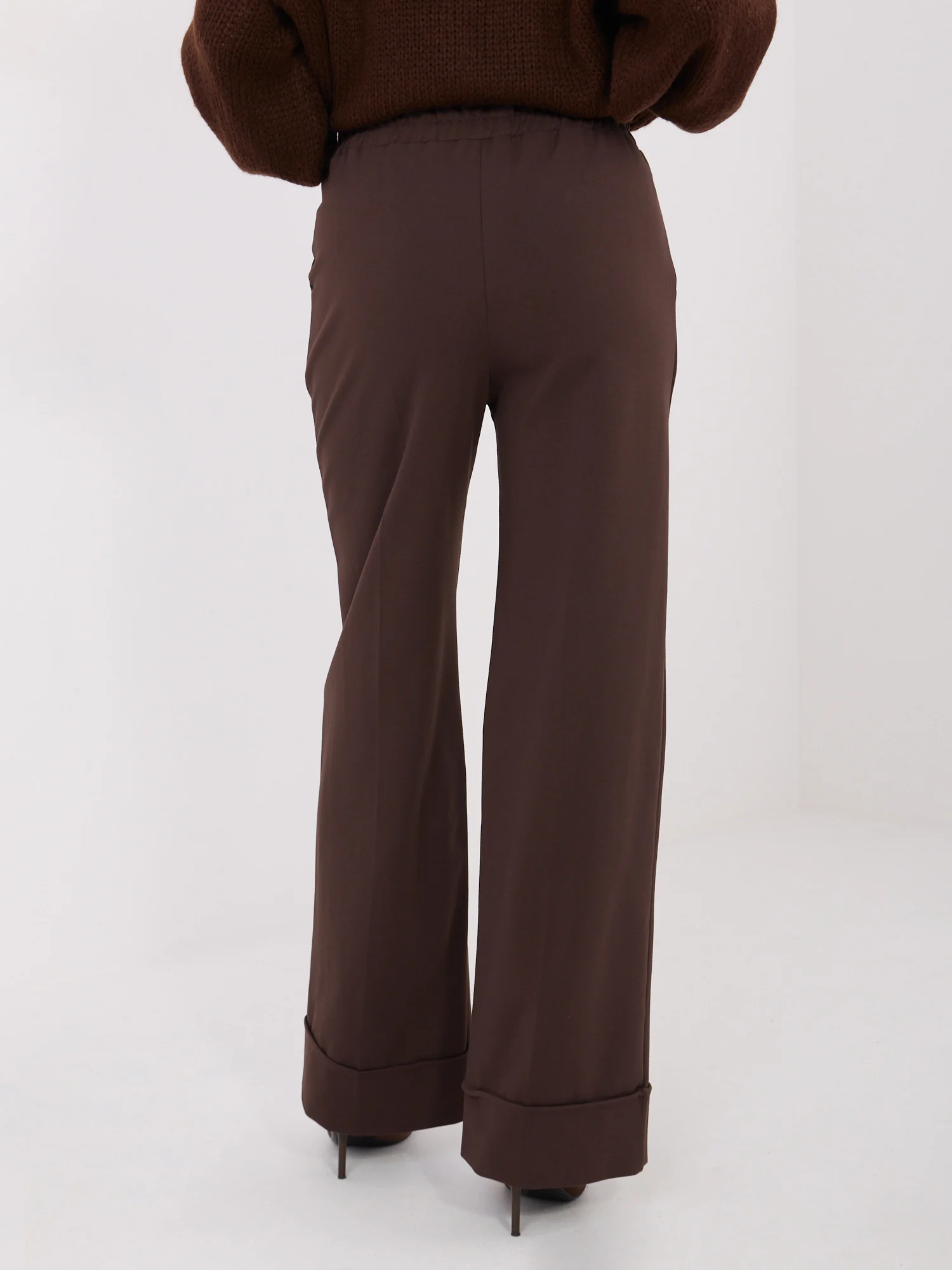 Pantaloni Dama Larga, Guler inalt, RUE PARIS, Maro Eleganta Office - imagine 4