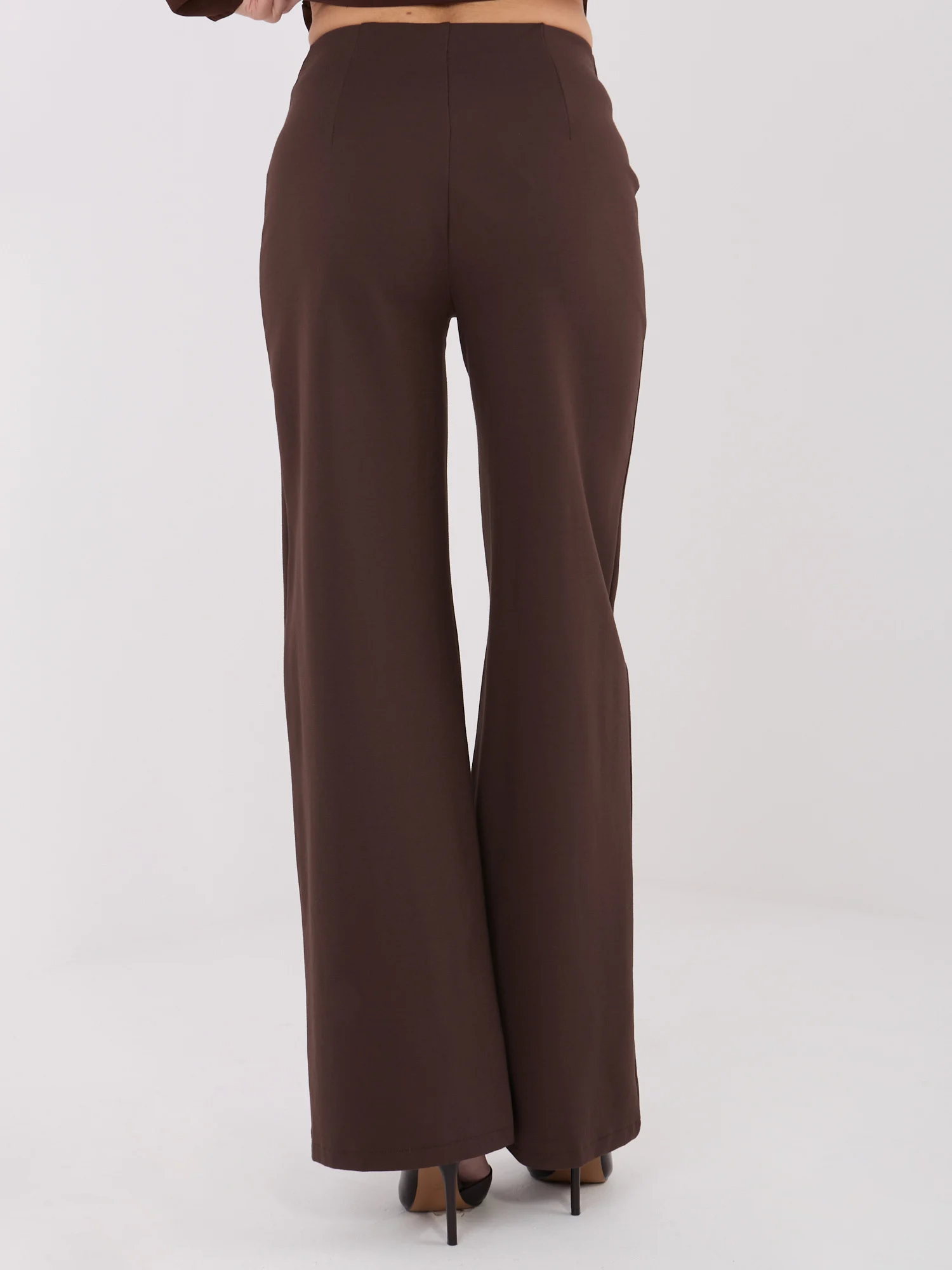 Pantaloni Dama Larga, Guler inalt, RUE PARIS, Maro Eleganta Office - Image 4