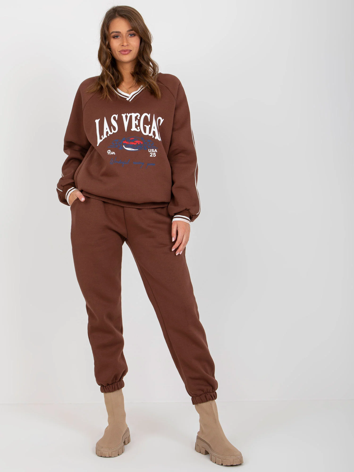 Compleu Dama Maneca lunga, Mansete elastice, ex moda, Maro Casual - imagine 4