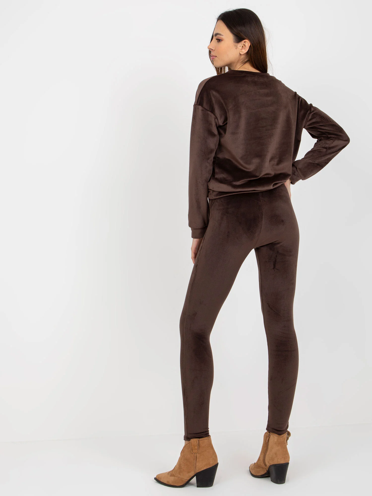 Compleu Dama Maneca lunga, Mansete elastice, LAKERTA, Maro Casual - imagine 6