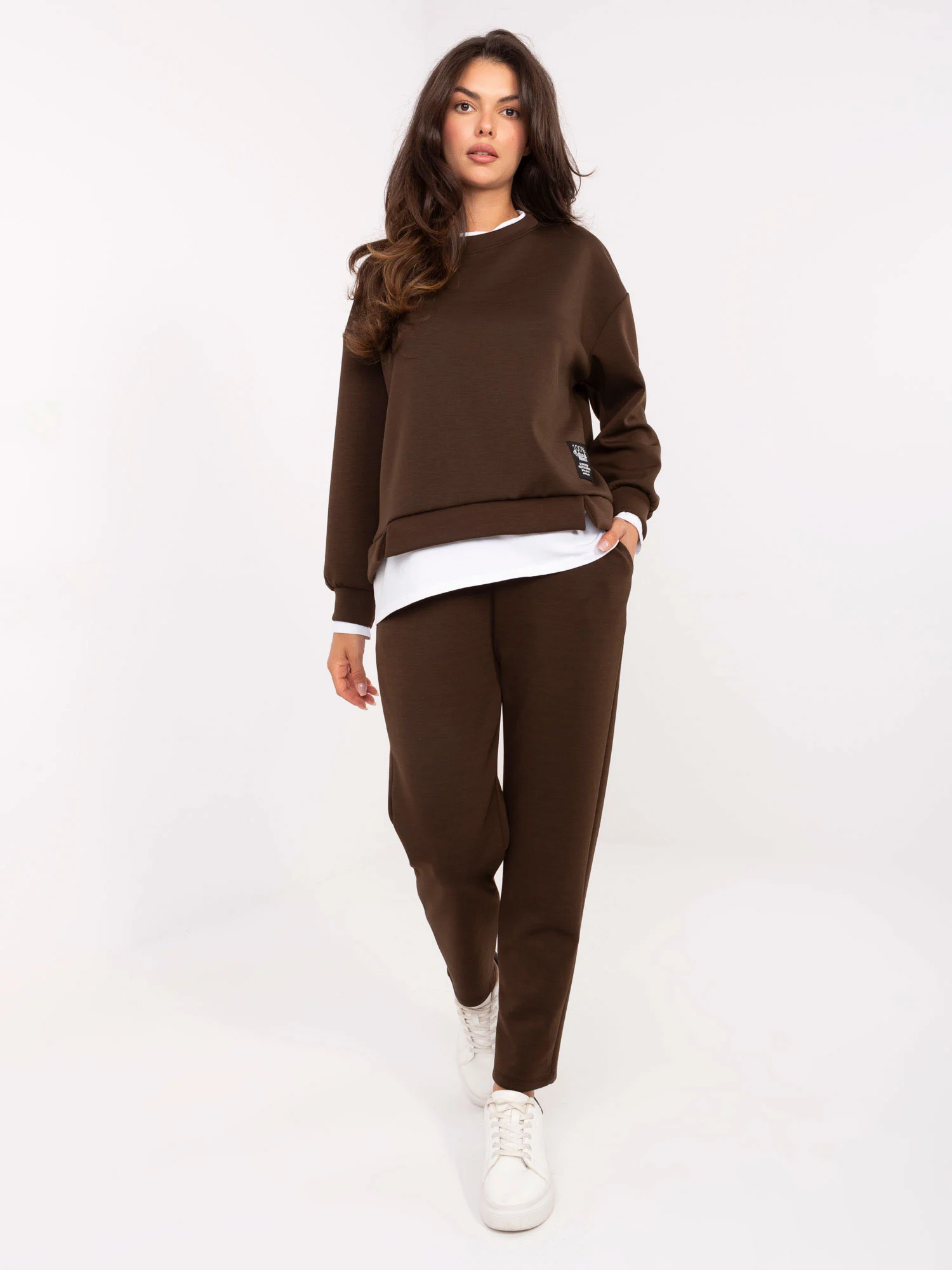 Compleu Dama Maneca lunga, Dreapta, RUE PARIS, Maro Casual - Image 2
