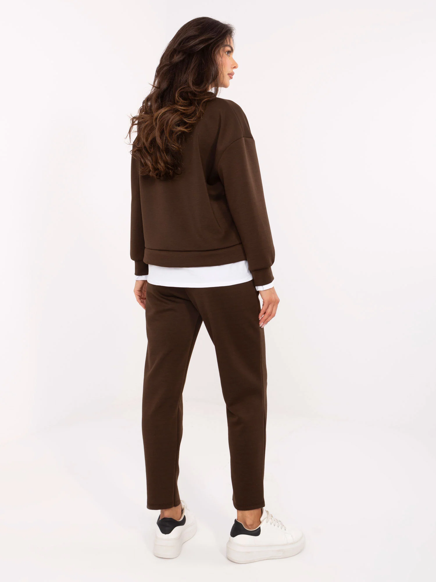 Compleu Dama Maneca lunga, Dreapta, RUE PARIS, Maro Casual - Image 3