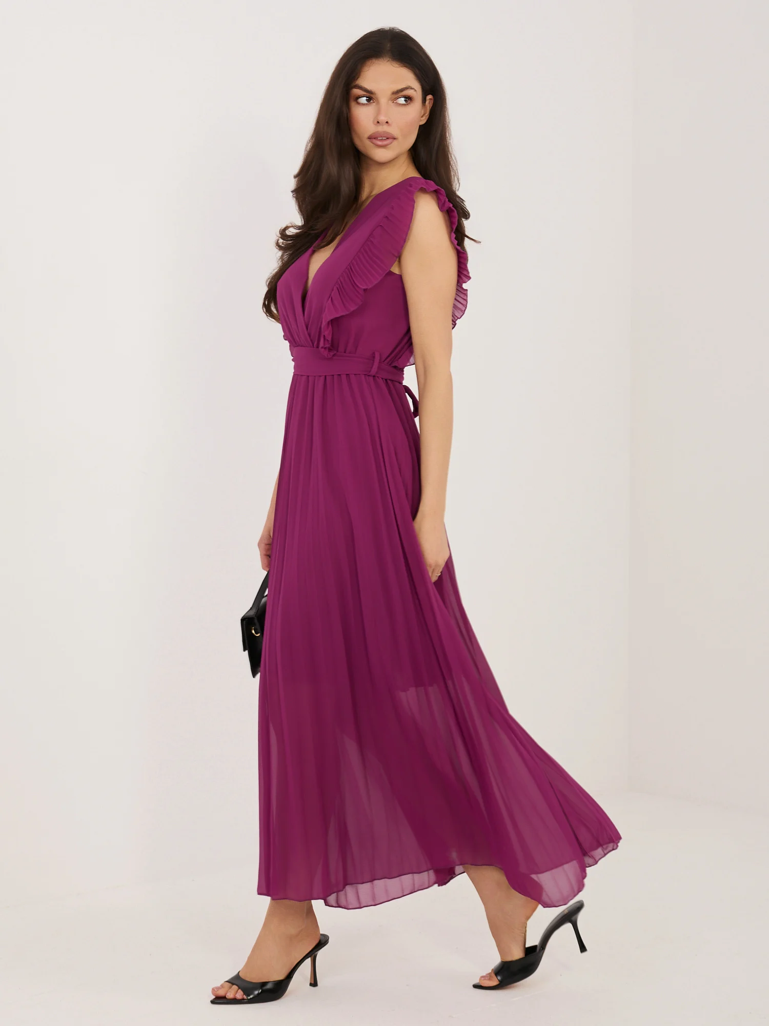 Rochie Dama Midi, Lejera, RUE PARIS, Mov de Vara - imagine 4
