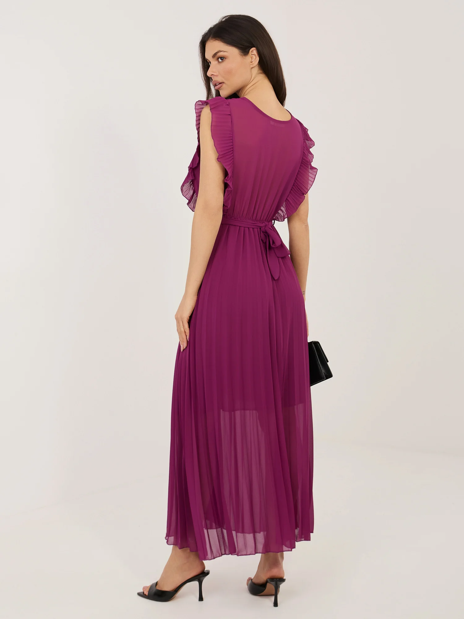 Rochie Dama Midi, Lejera, RUE PARIS, Mov de Vara - imagine 6