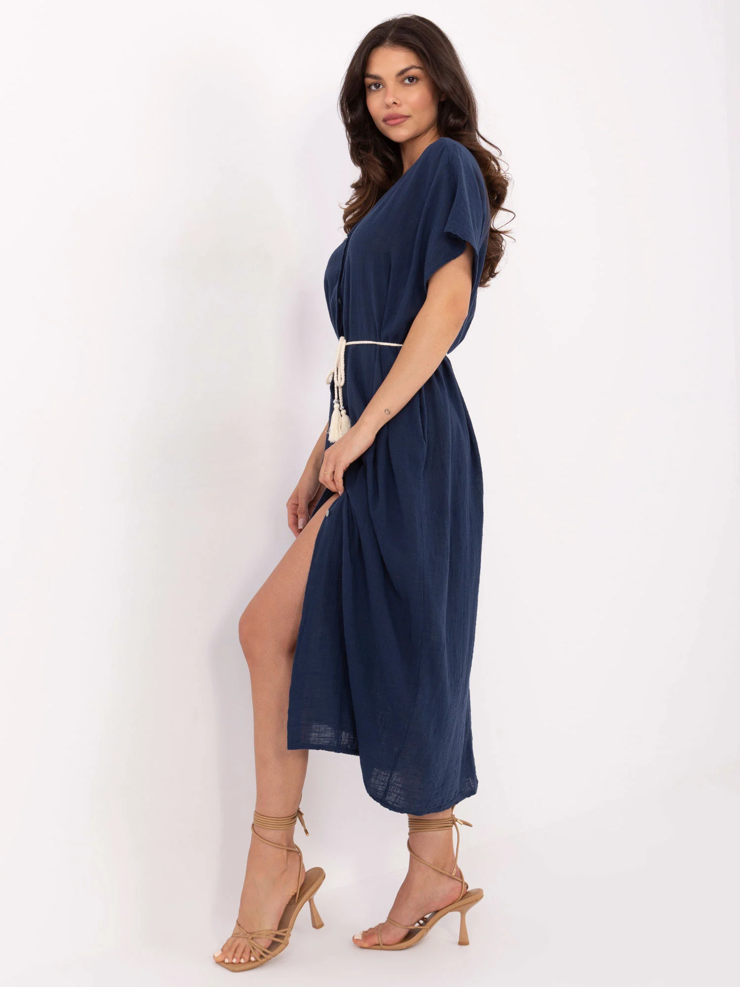 Rochie Dama Midi, Oversize, Och Bella, Bleumarin de Vara - Image 3