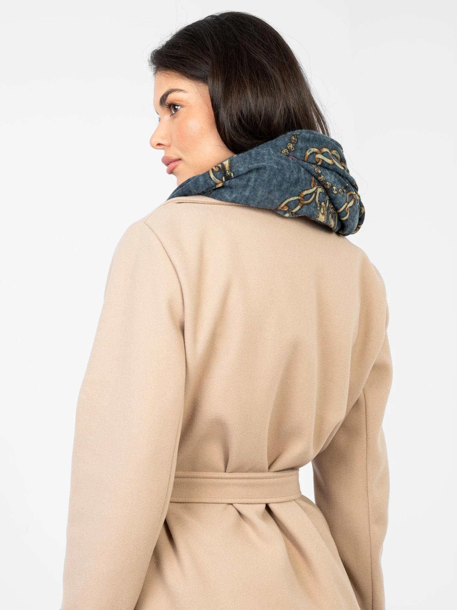 Bandana Dama Imprimat, Acril, Fashion Hunters, Albastru - imagine 2