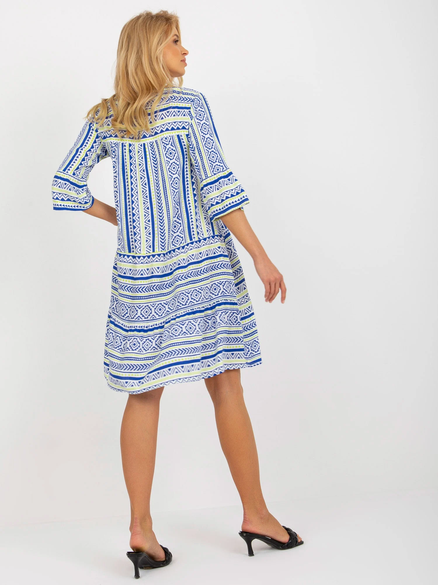 Rochie Dama Midi, Oversize, Sublevel, Albastru de Vara - Image 2