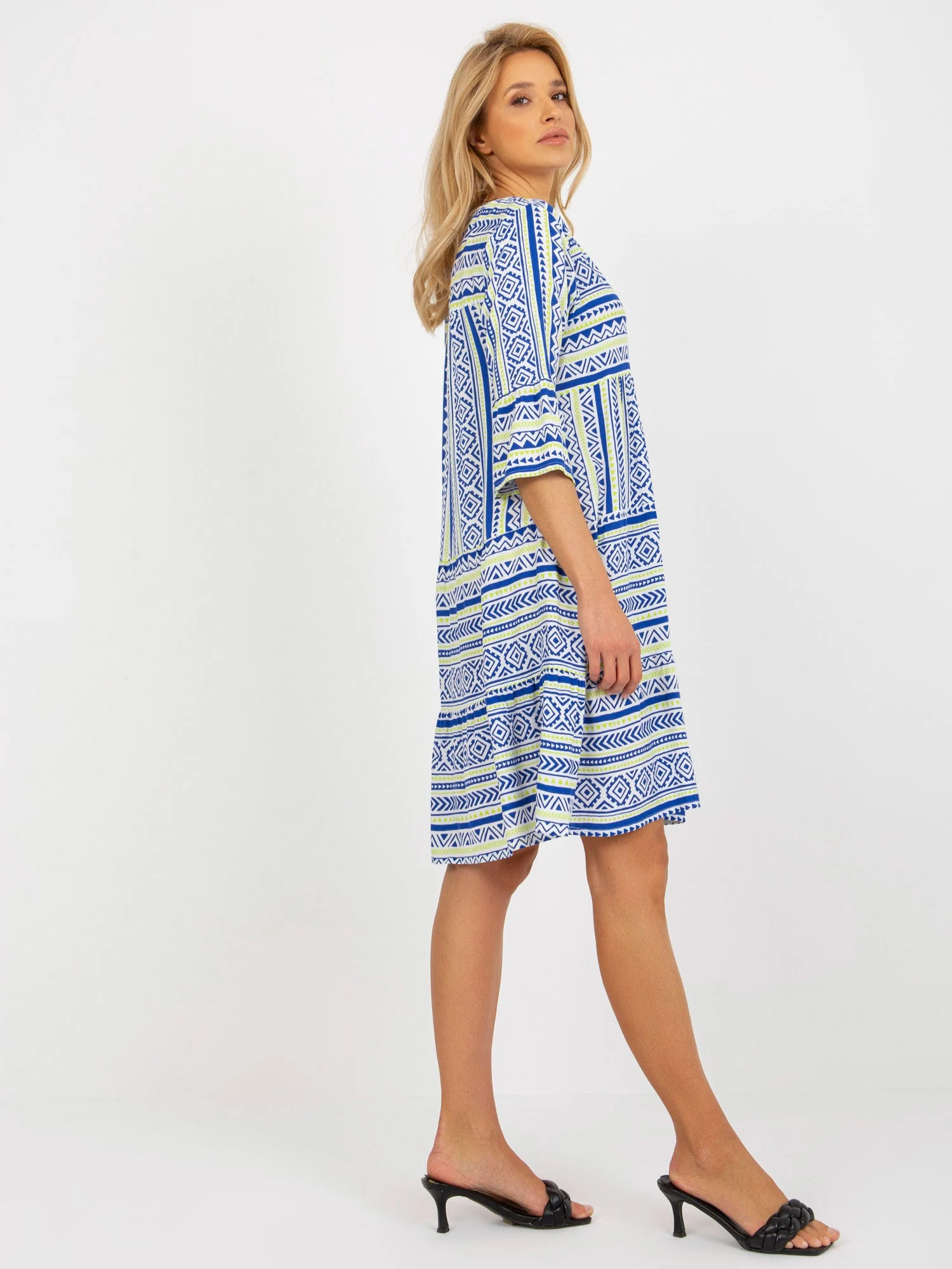 Rochie Dama Midi, Oversize, Sublevel, Albastru de Vara - Image 3