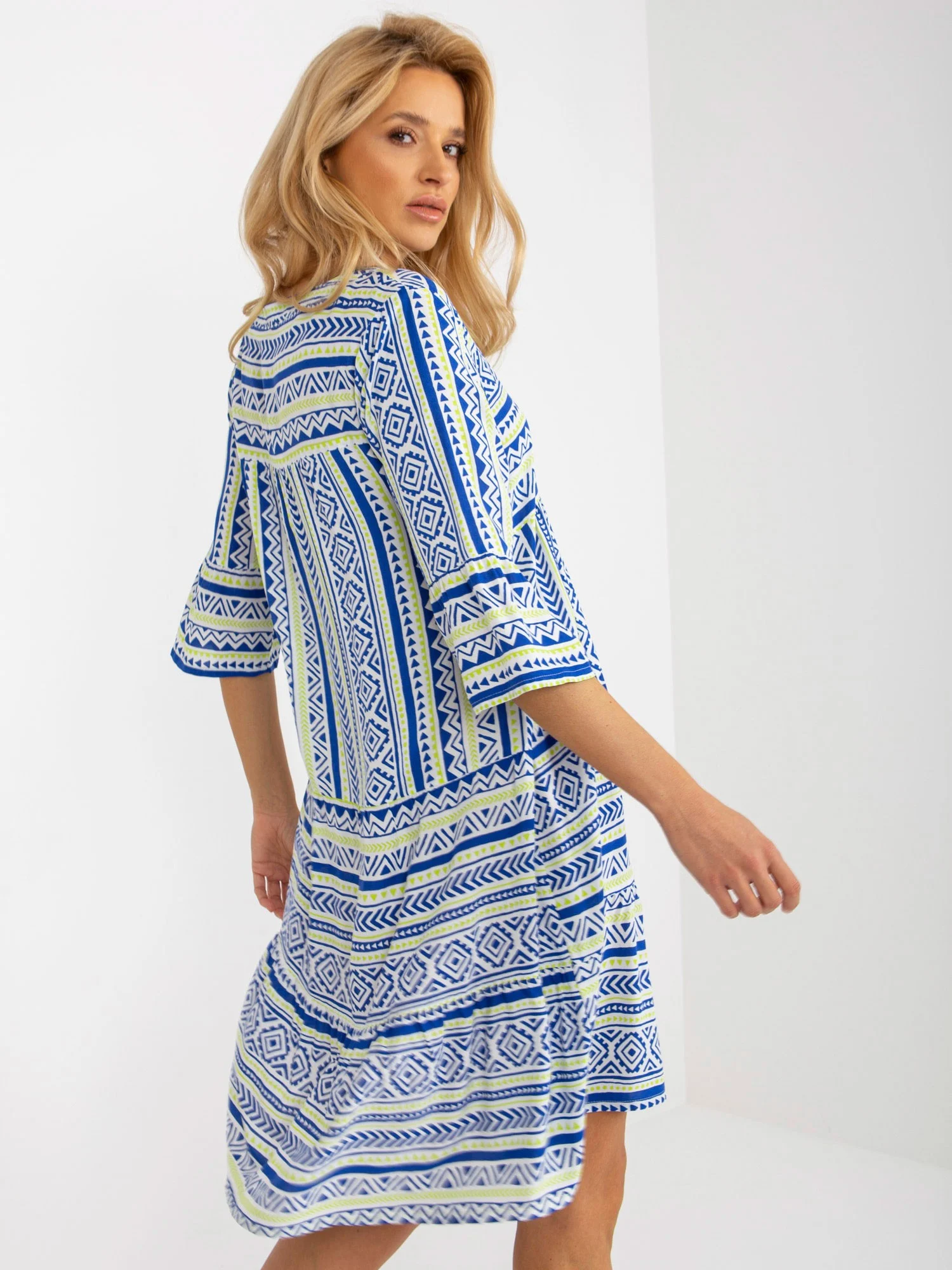 Rochie Dama Midi, Oversize, Sublevel, Albastru de Vara - Image 6