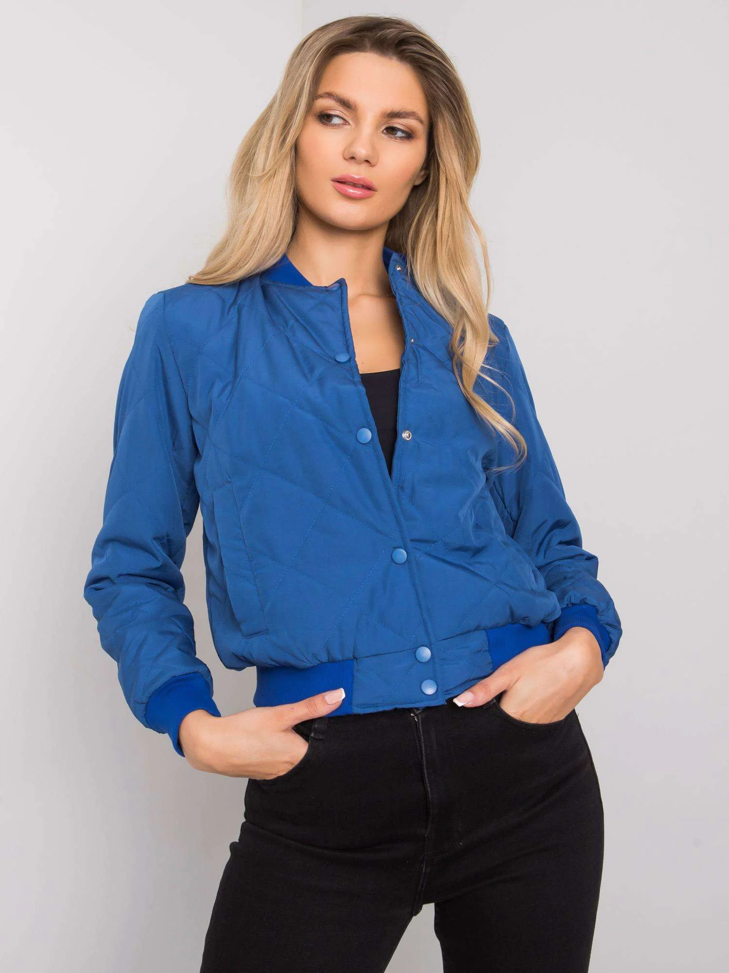 Jacheta Dama Mini, Maneca lunga, ex moda, Albastru de Vara - imagine 2