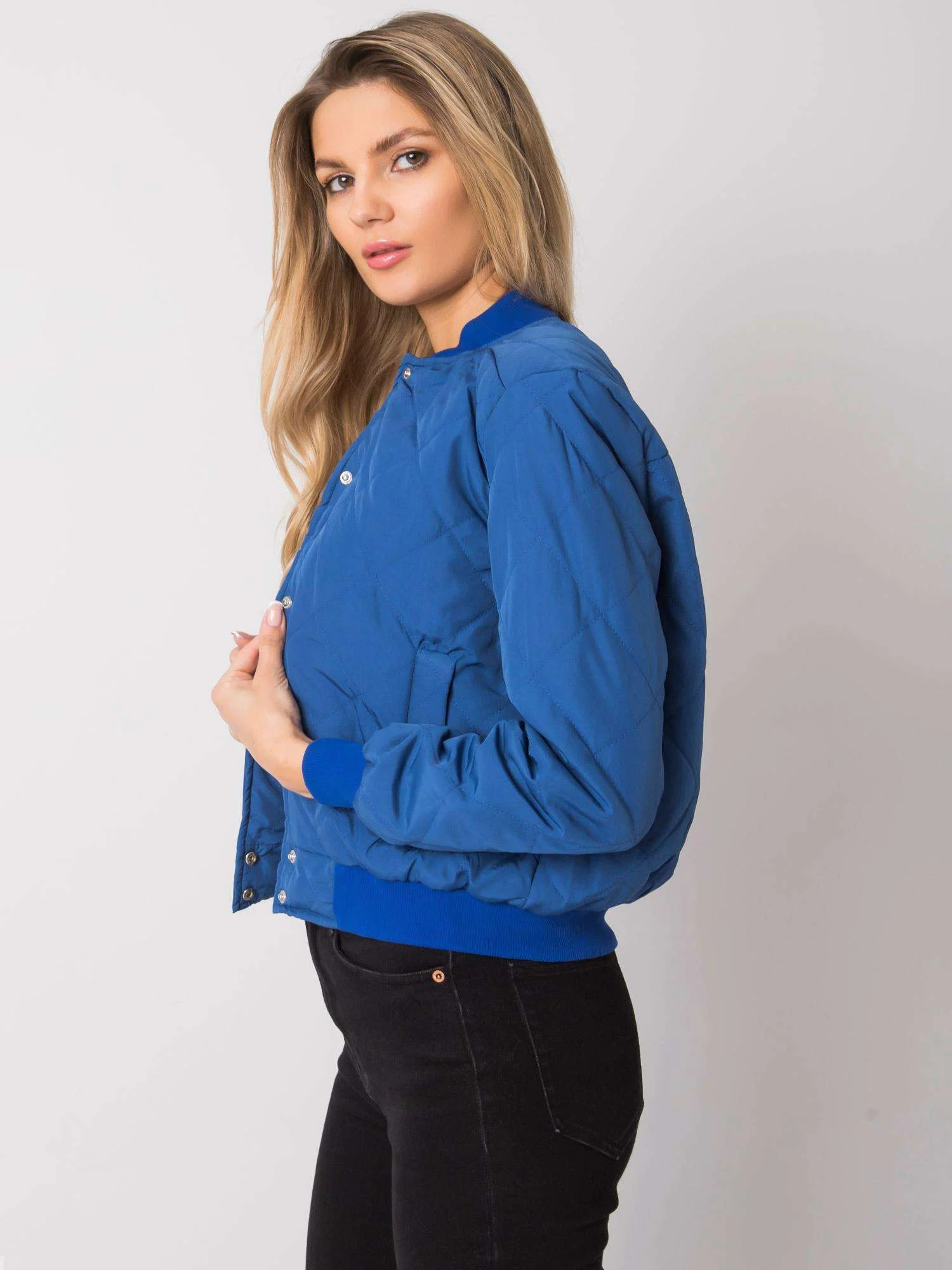 Jacheta Dama Mini, Maneca lunga, ex moda, Albastru de Vara - imagine 4