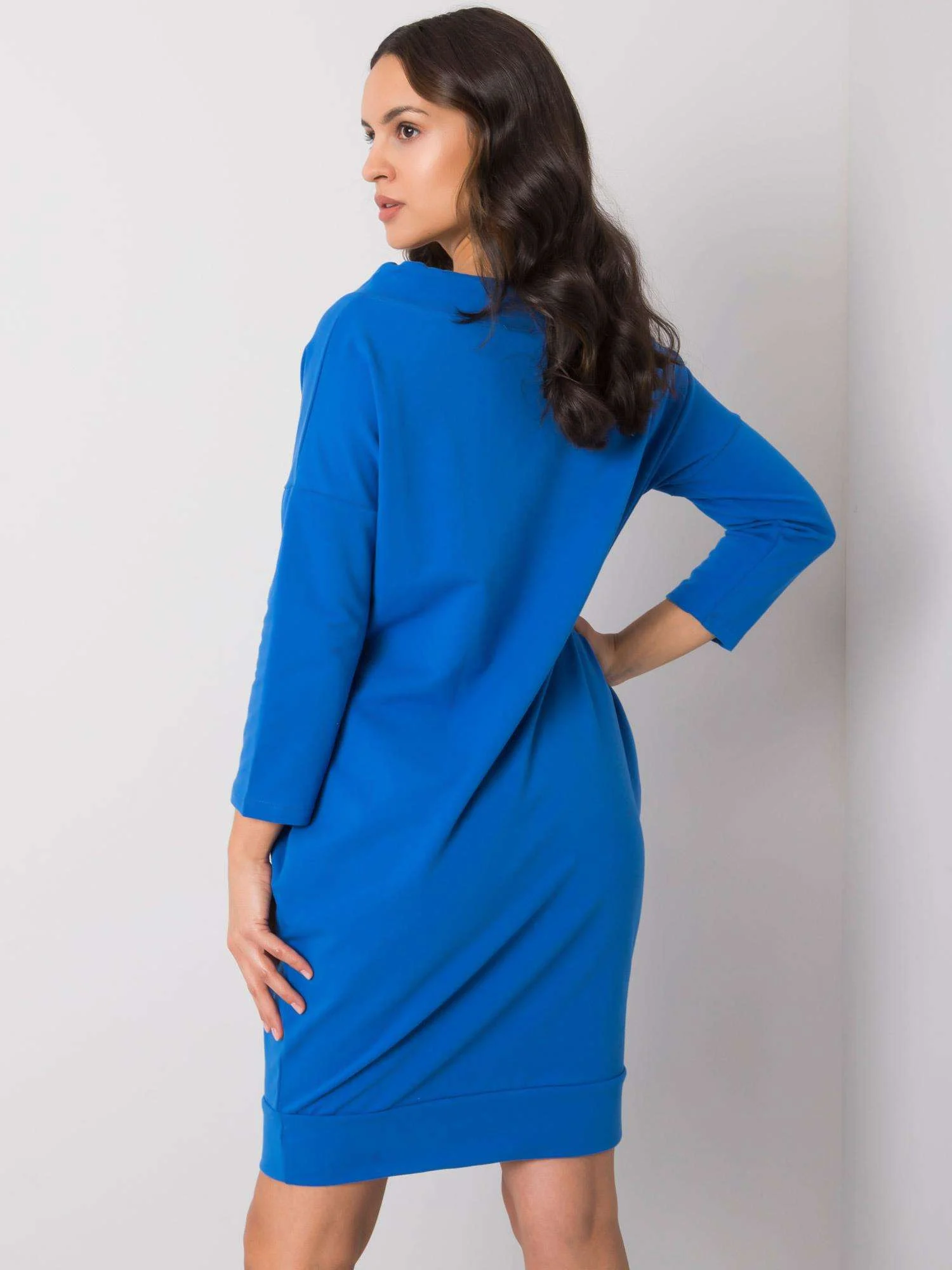Rochie Dama Maxi, Rochie dreapta, RELEVANCE, Albastru Eleganta Office - Image 5