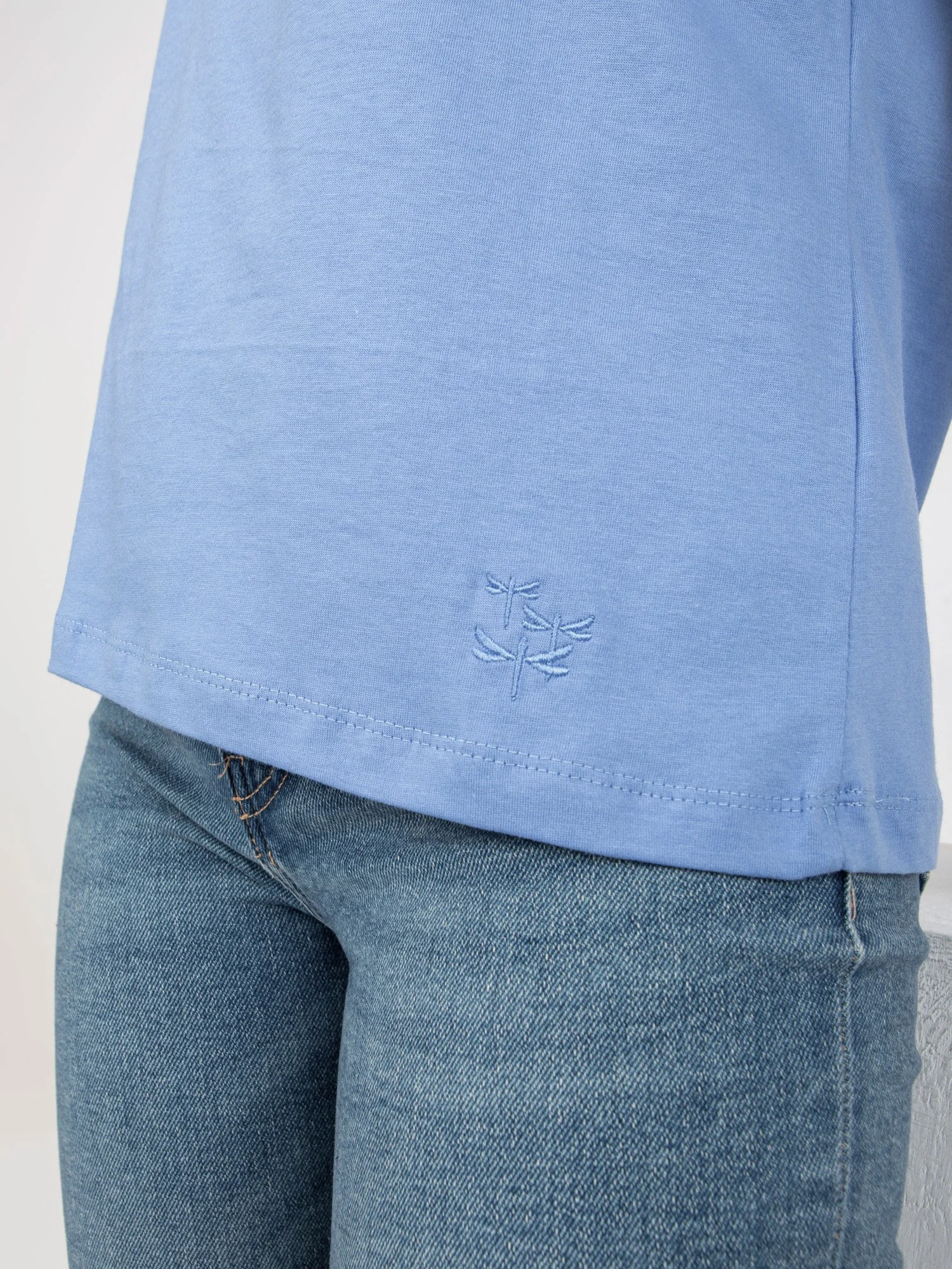 Tricou Dama Mini, Decolteu rotund, Mayflies, Albastru Casual Marimi Mari - imagine 7