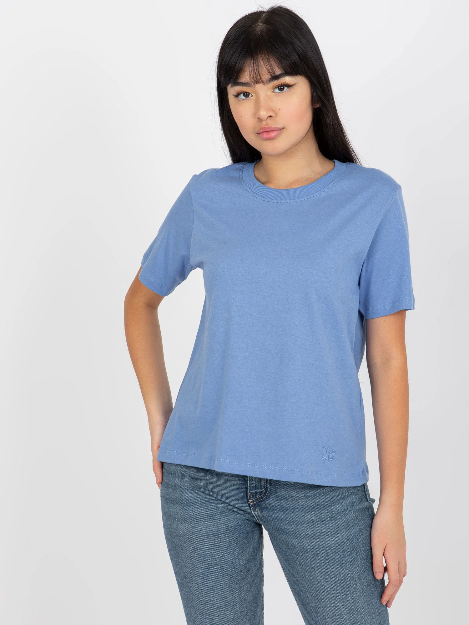 Tricou Dama Mini, Decolteu rotund, Mayflies, Albastru Casual Marimi Mari - imagine 6