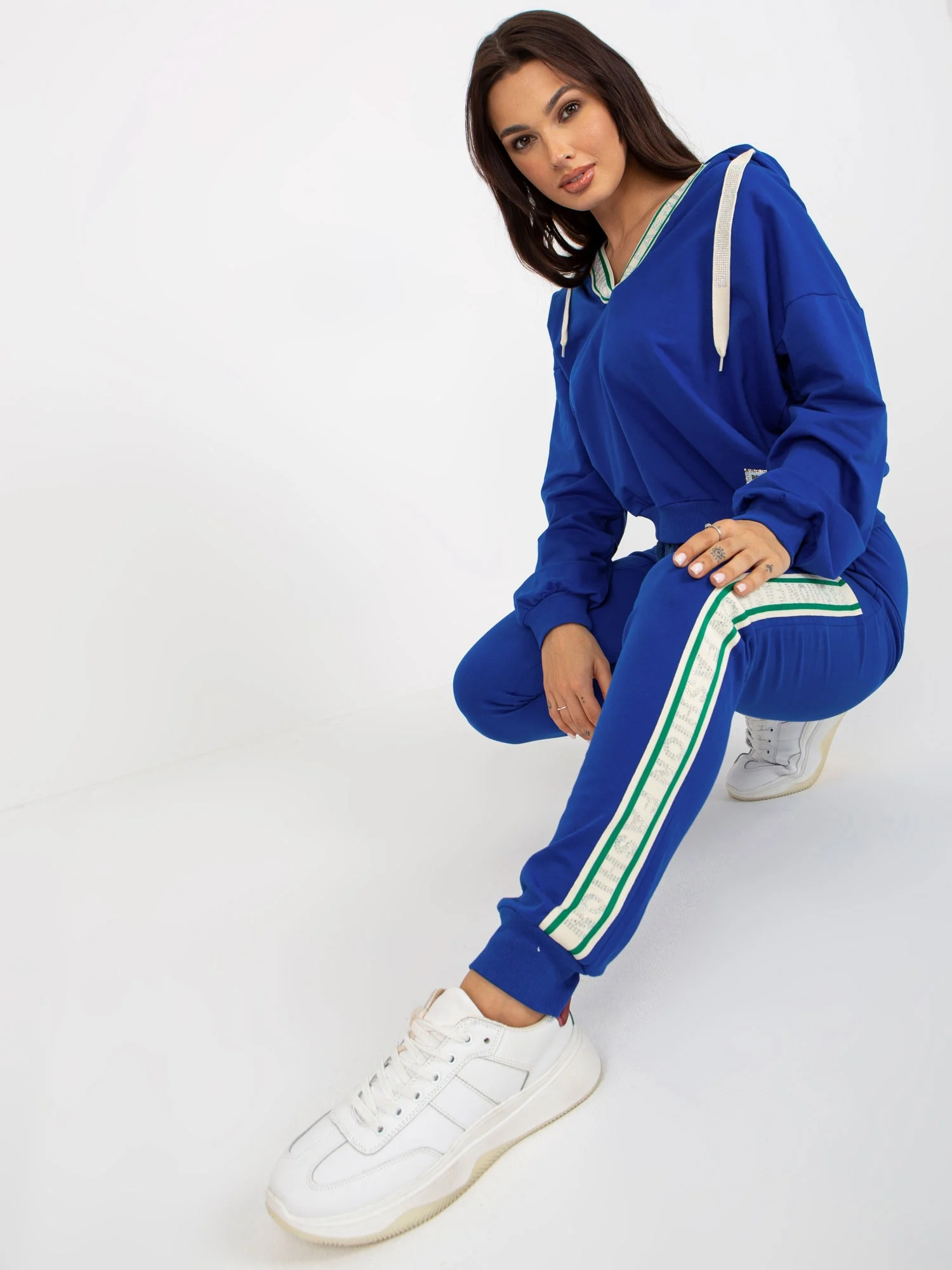 Compleu Dama Maneca lunga, Mansete elastice, RELEVANCE, Albastru Casual - imagine 3