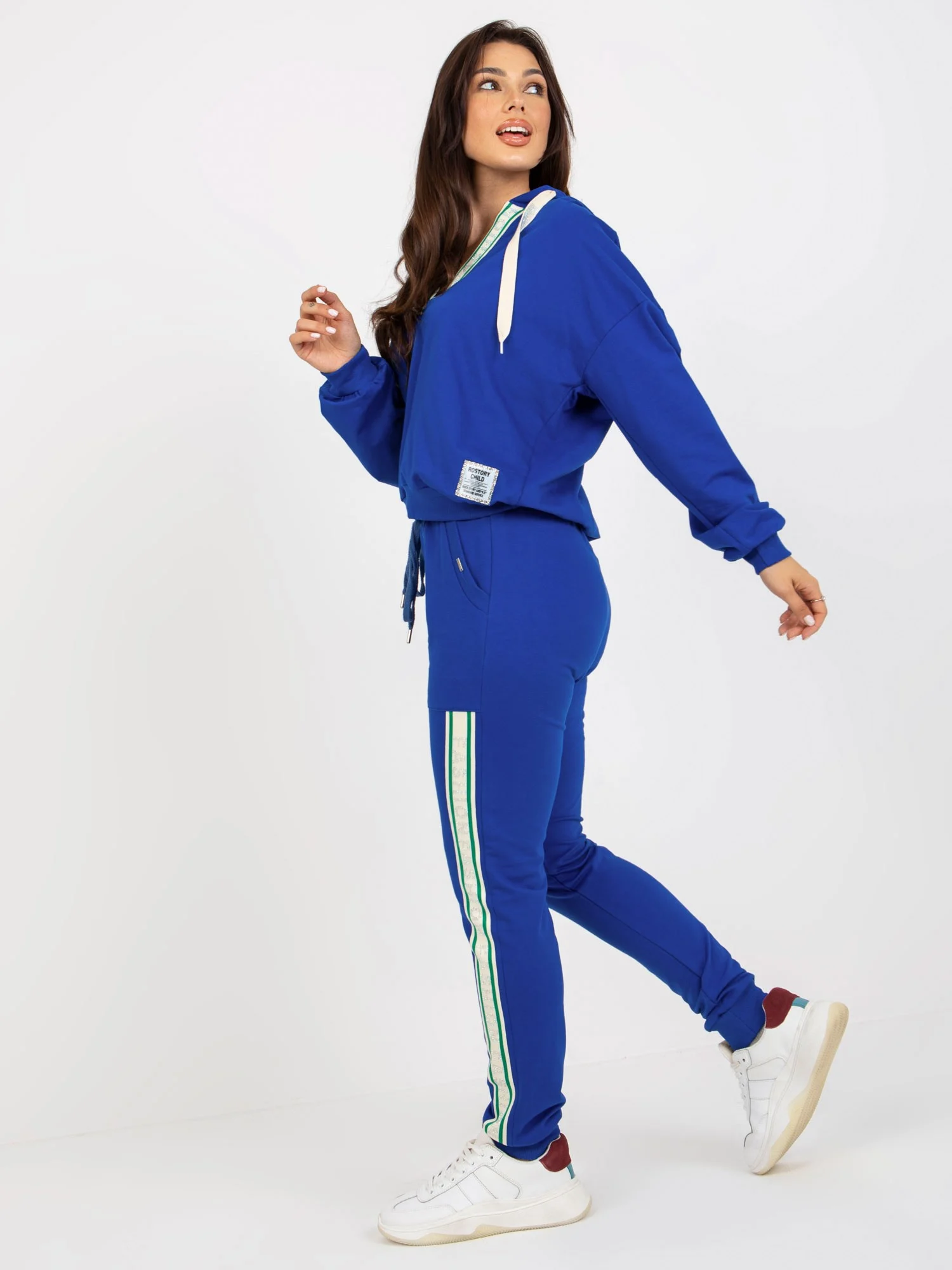 Compleu Dama Maneca lunga, Mansete elastice, RELEVANCE, Albastru Casual - imagine 4