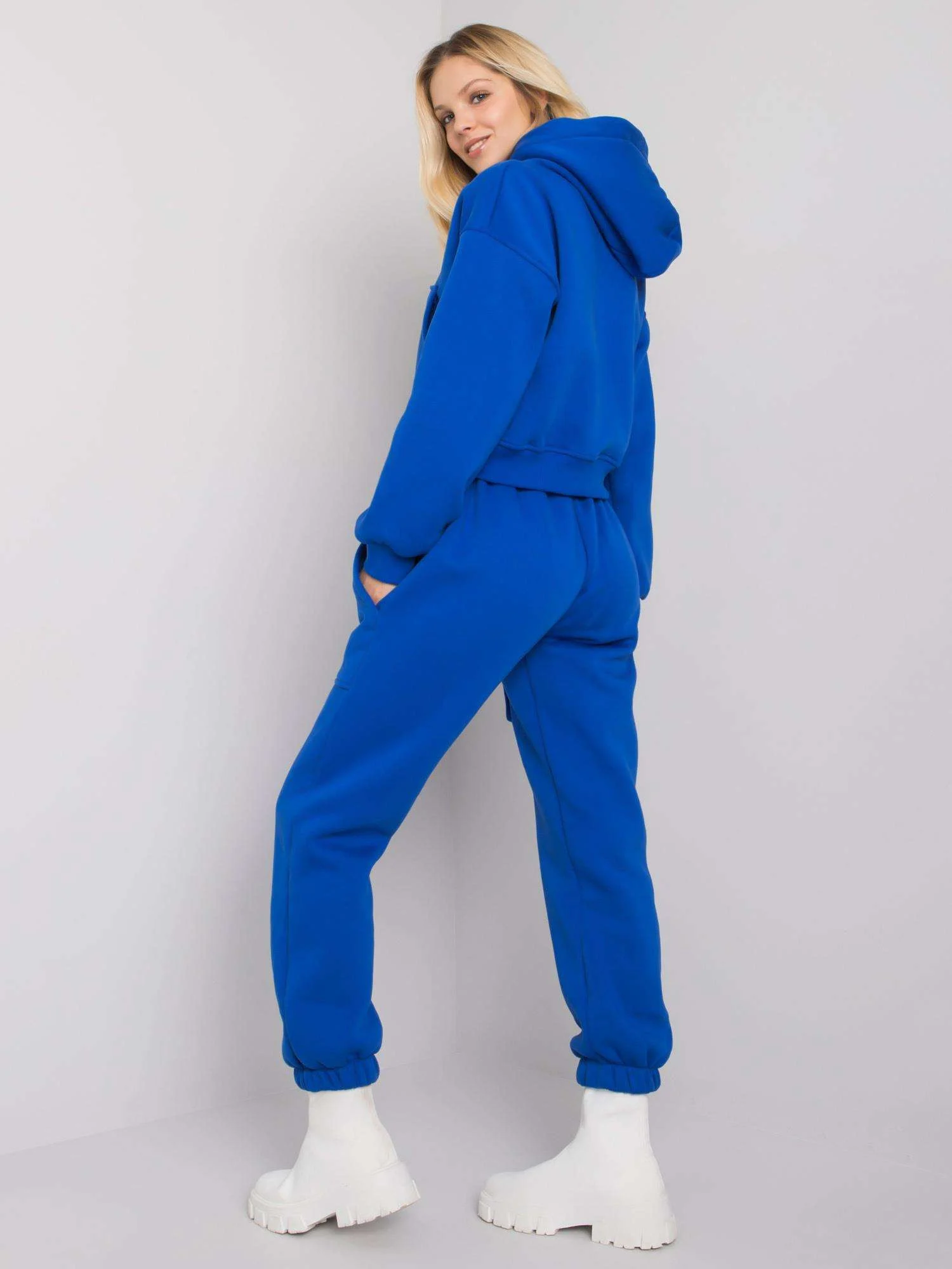 Compleu Dama Maneca lunga, Sport, ex moda, Cobalt Casual - imagine 2