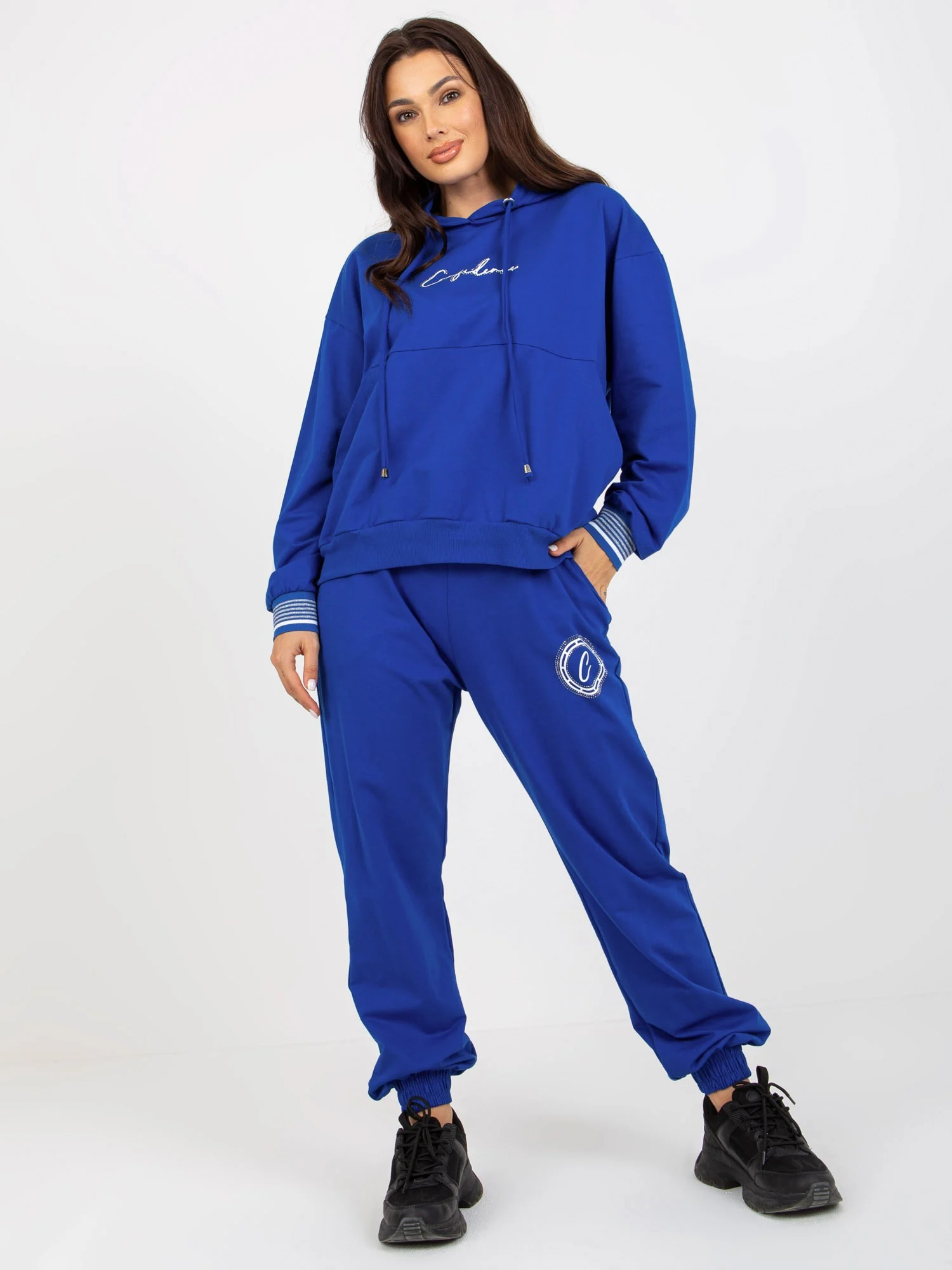 Compleu Dama Maneca lunga, Mansete elastice, RELEVANCE, Albastru Casual - imagine 6