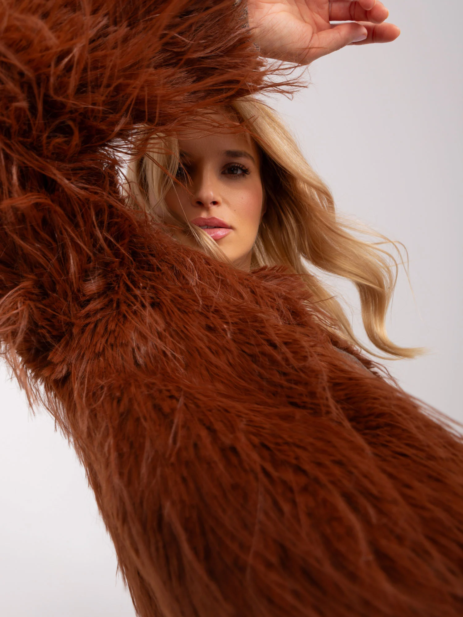 Jacheta Dama Maneca lunga, Elegant, Wool Fashion Italia, Portocaliu de Petrecere - imagine 3