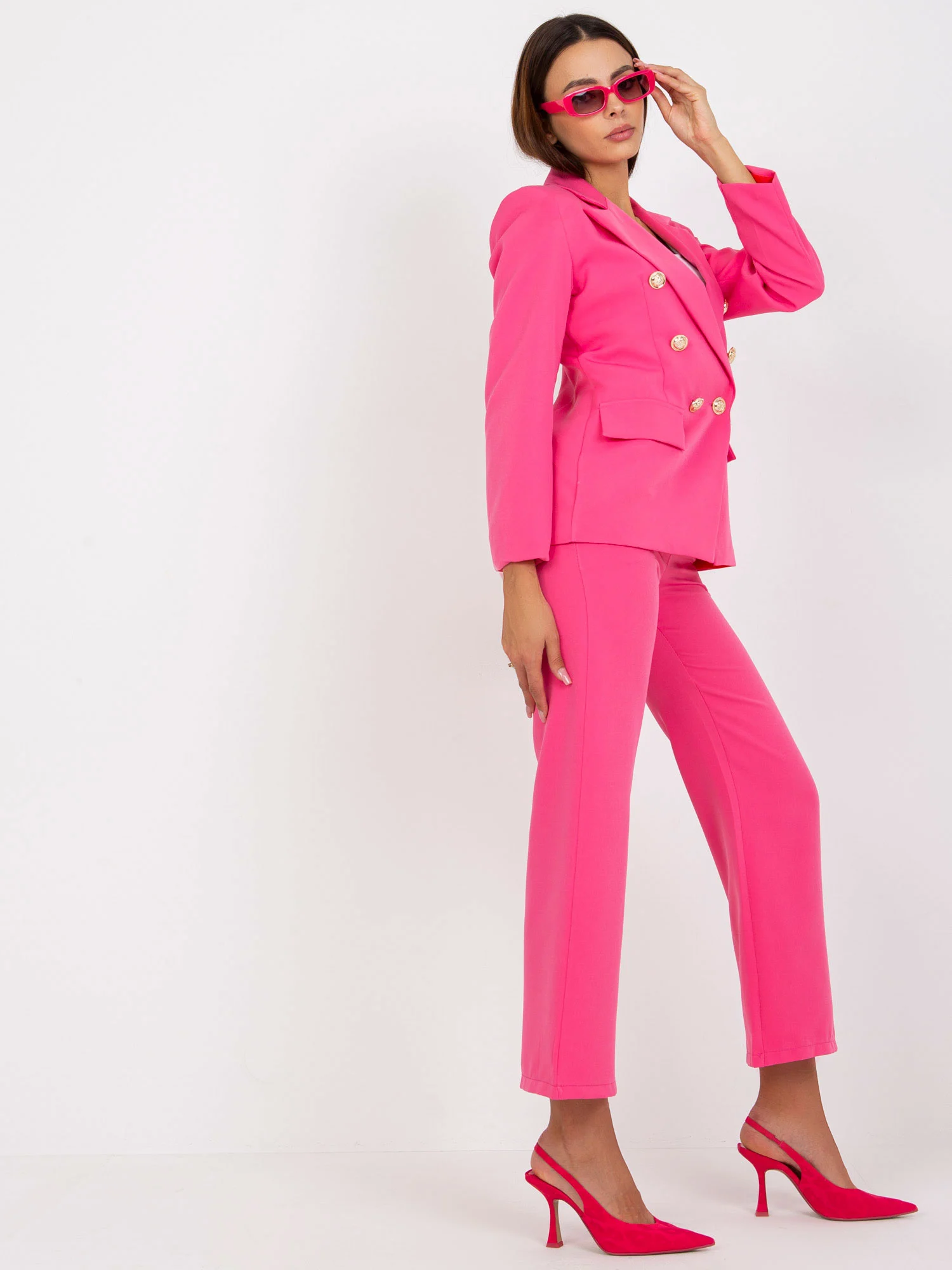 Sacou Dama Maneca lunga, Elegant, ITALY MODA, Roz de Petrecere Marimi Mari - imagine 5