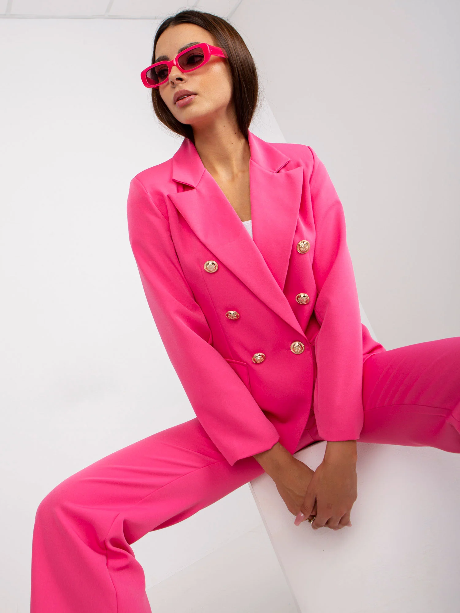 Sacou Dama Maneca lunga, Elegant, ITALY MODA, Roz de Petrecere Marimi Mari - imagine 4