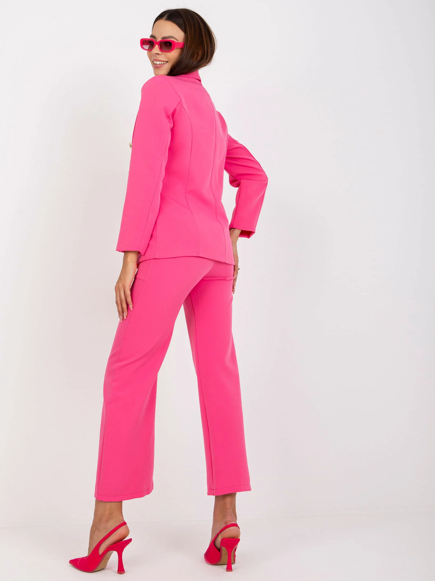 Sacou Dama Maneca lunga, Elegant, ITALY MODA, Roz de Petrecere Marimi Mari - imagine 3