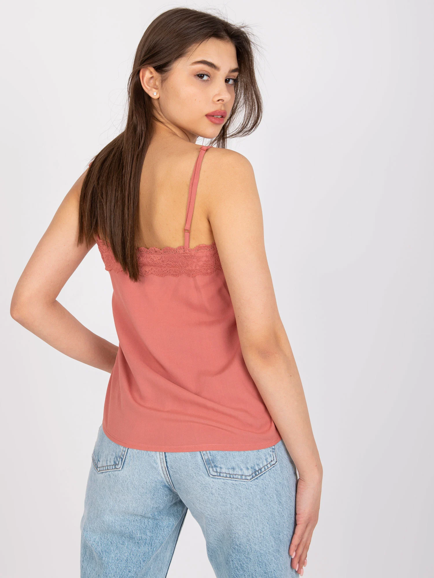 Top Dama Dantela, Decolteu in V, Fresh Made, Roz Casual - imagine 4