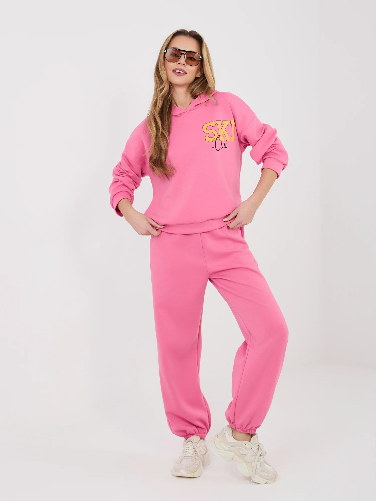 Compleu Dama Maneca lunga, Mansete elastice, RUE PARIS, Roz - imagine 3