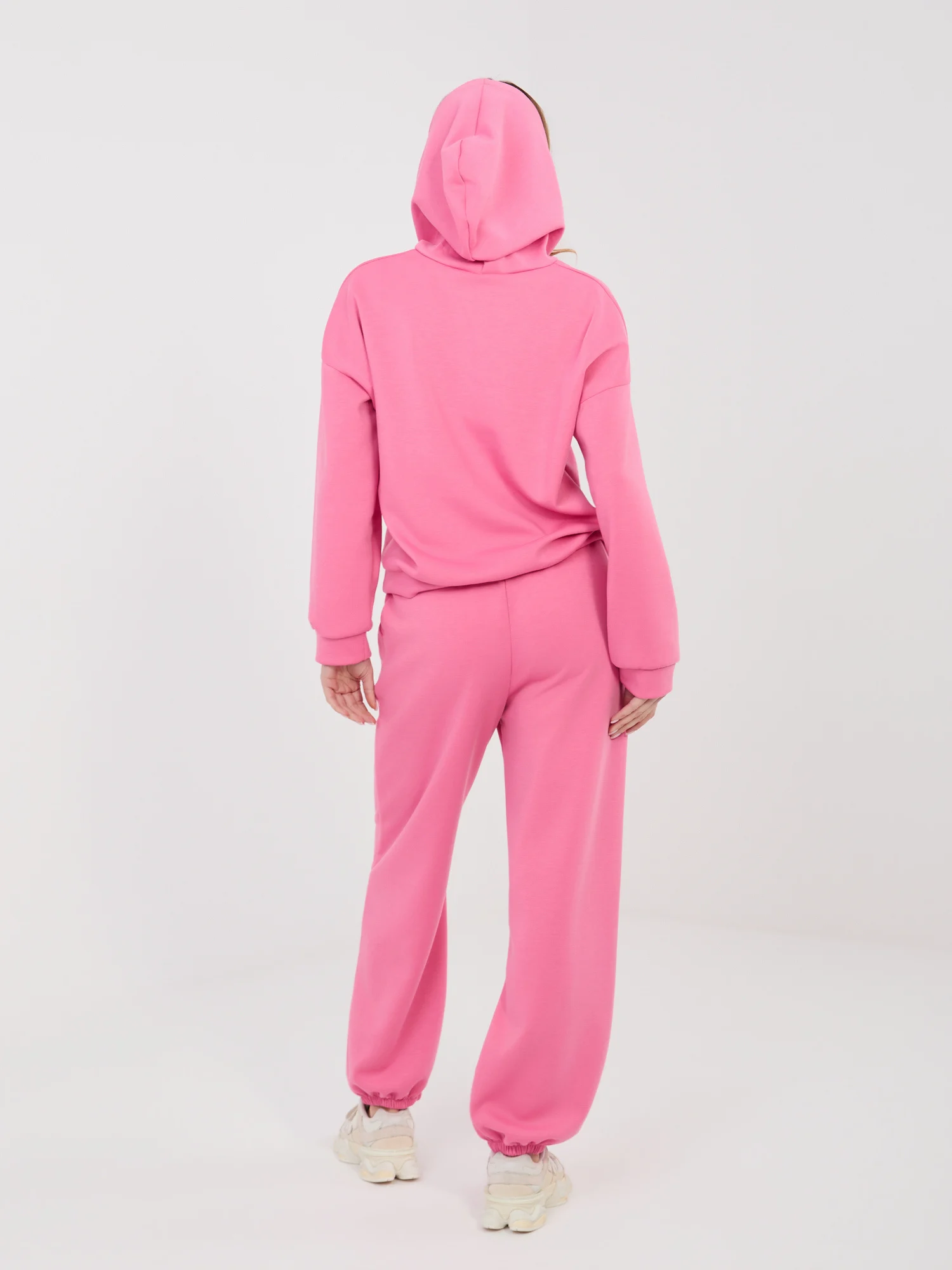 Compleu Dama Maneca lunga, Mansete elastice, RUE PARIS, Roz - imagine 2