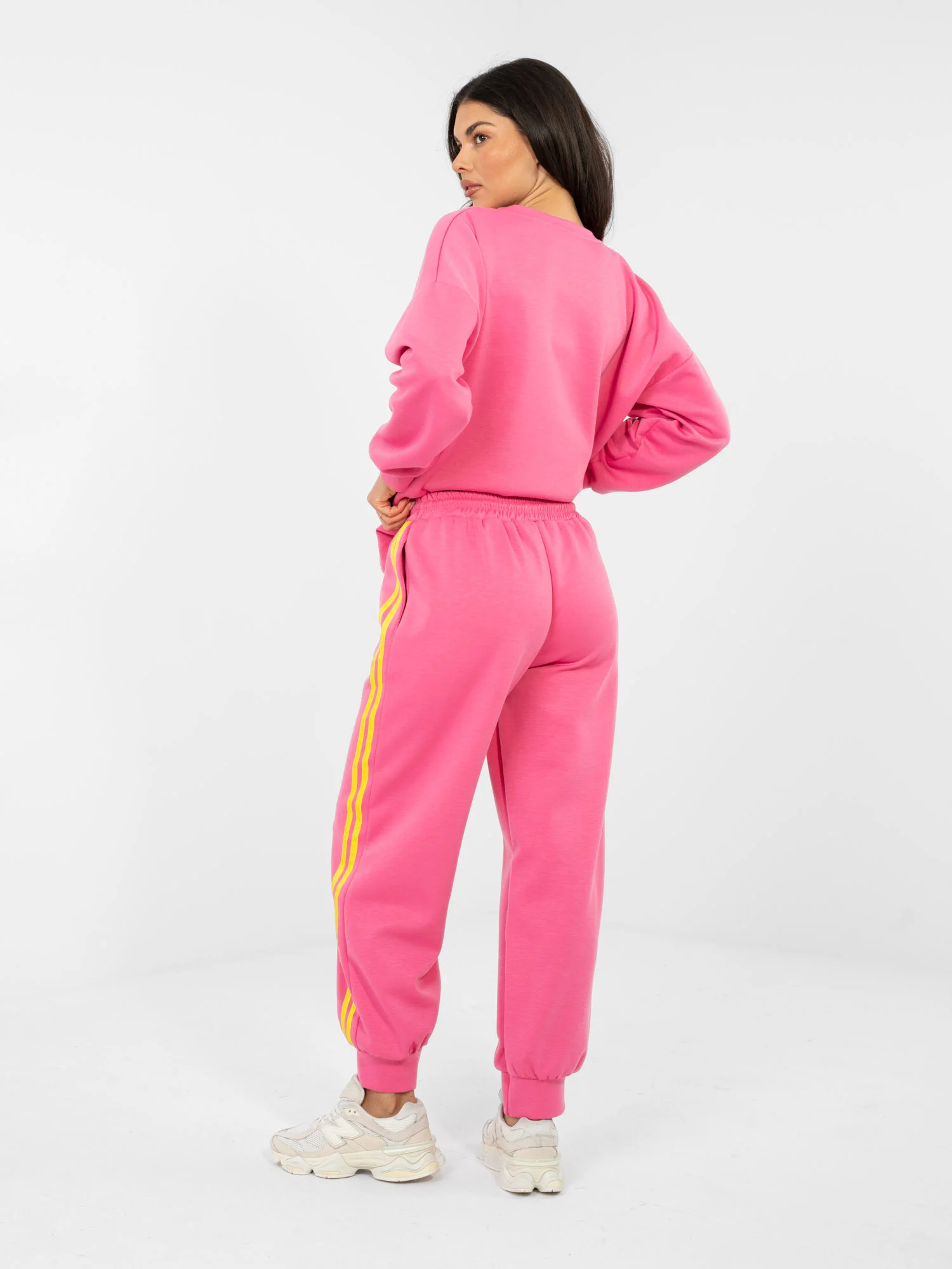 Compleu Dama Maneca lunga, Mansete elastice, RUE PARIS, Roz Casual - imagine 6