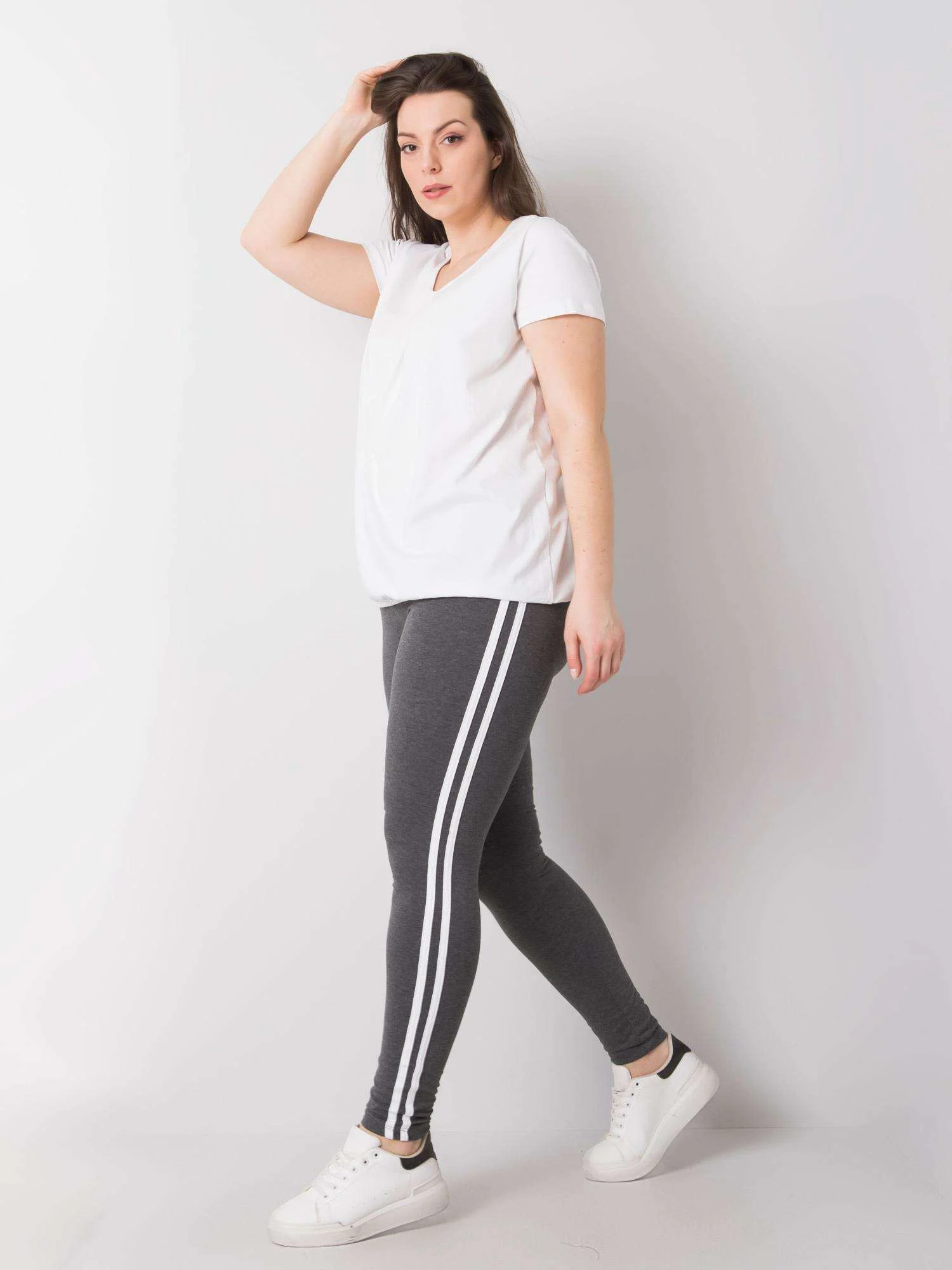 Colanti Dama Imprimat, Sport, BASIC FEEL GOOD, Gri Casual Marimi Mari - imagine 5