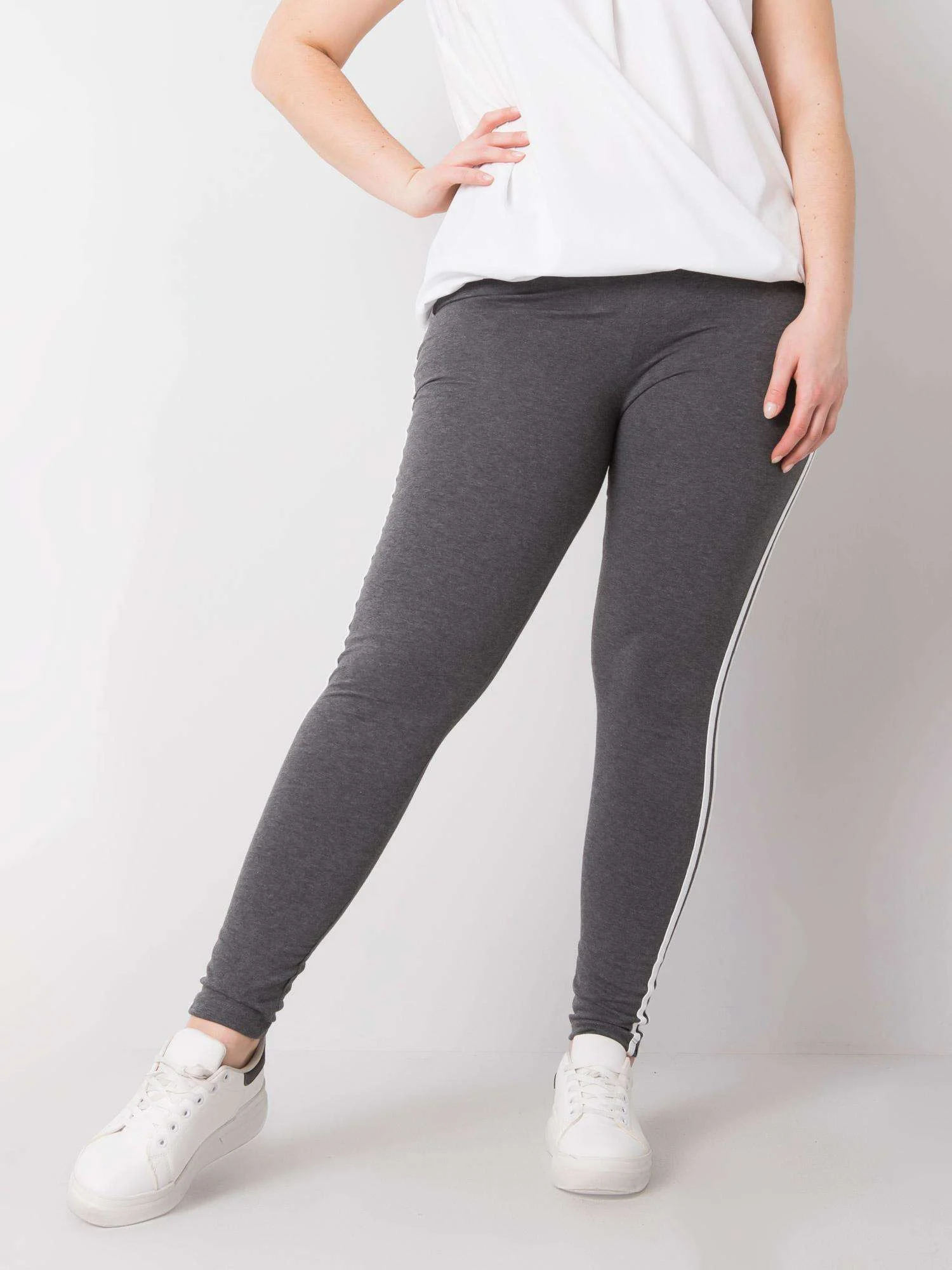 Colanti Dama Imprimat, Sport, BASIC FEEL GOOD, Gri Casual Marimi Mari - imagine 3