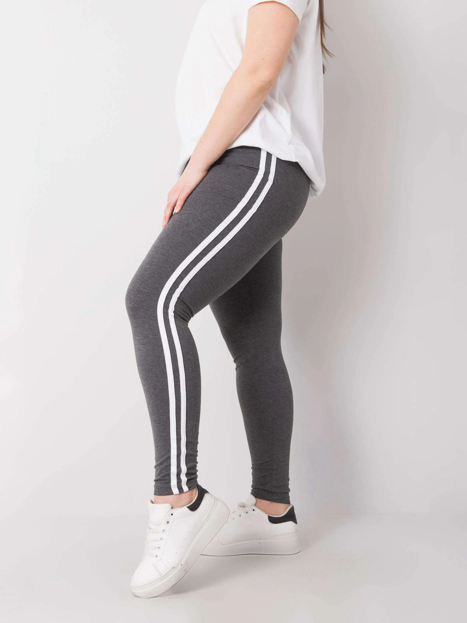Colanti Dama Imprimat, Sport, BASIC FEEL GOOD, Gri Casual Marimi Mari - imagine 4