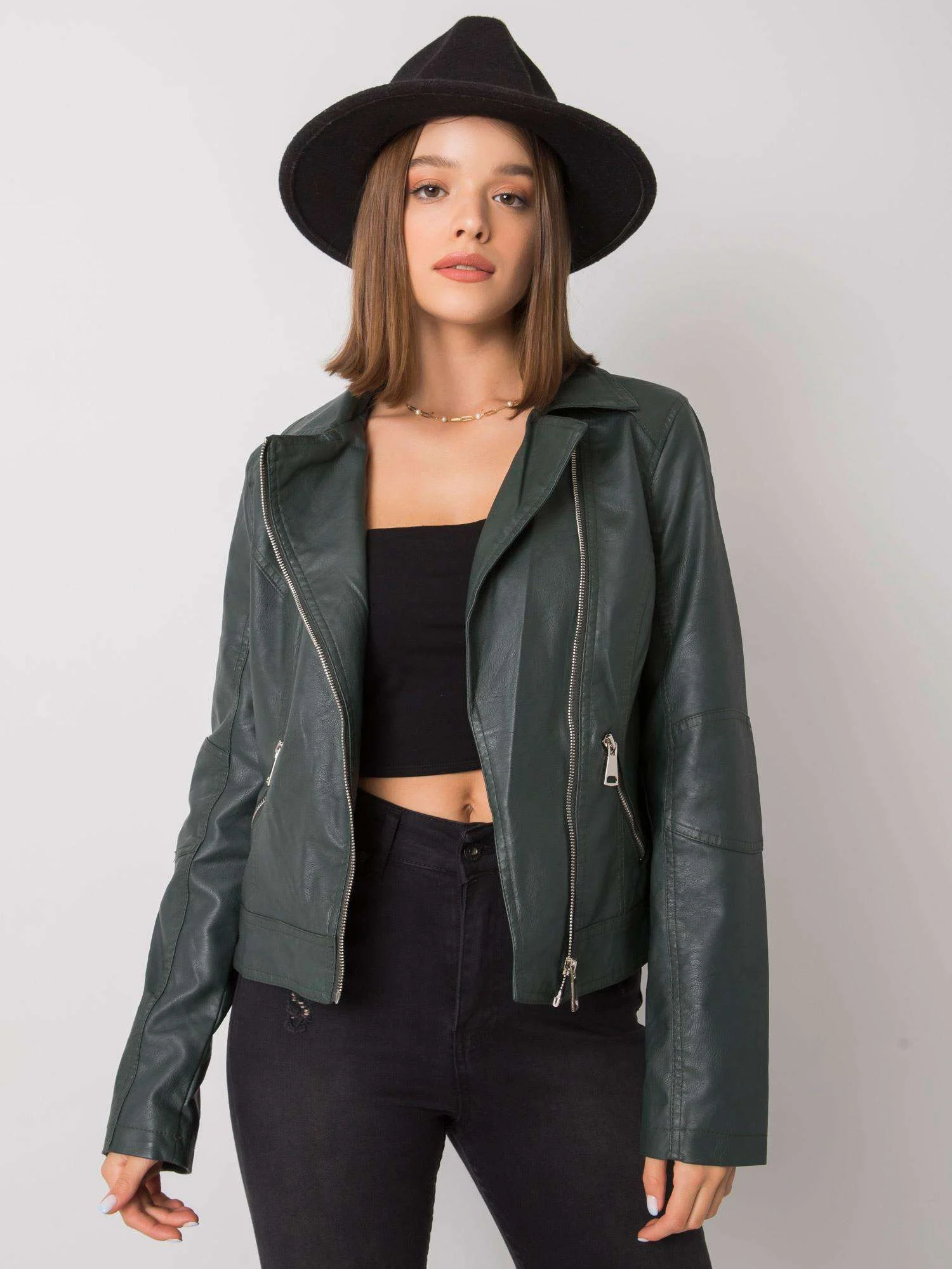 Jacheta Dama Maneca lunga, Maneca lunga, Z-Desing Jacket Style, Verde de Vara Marimi Mari - imagine 2