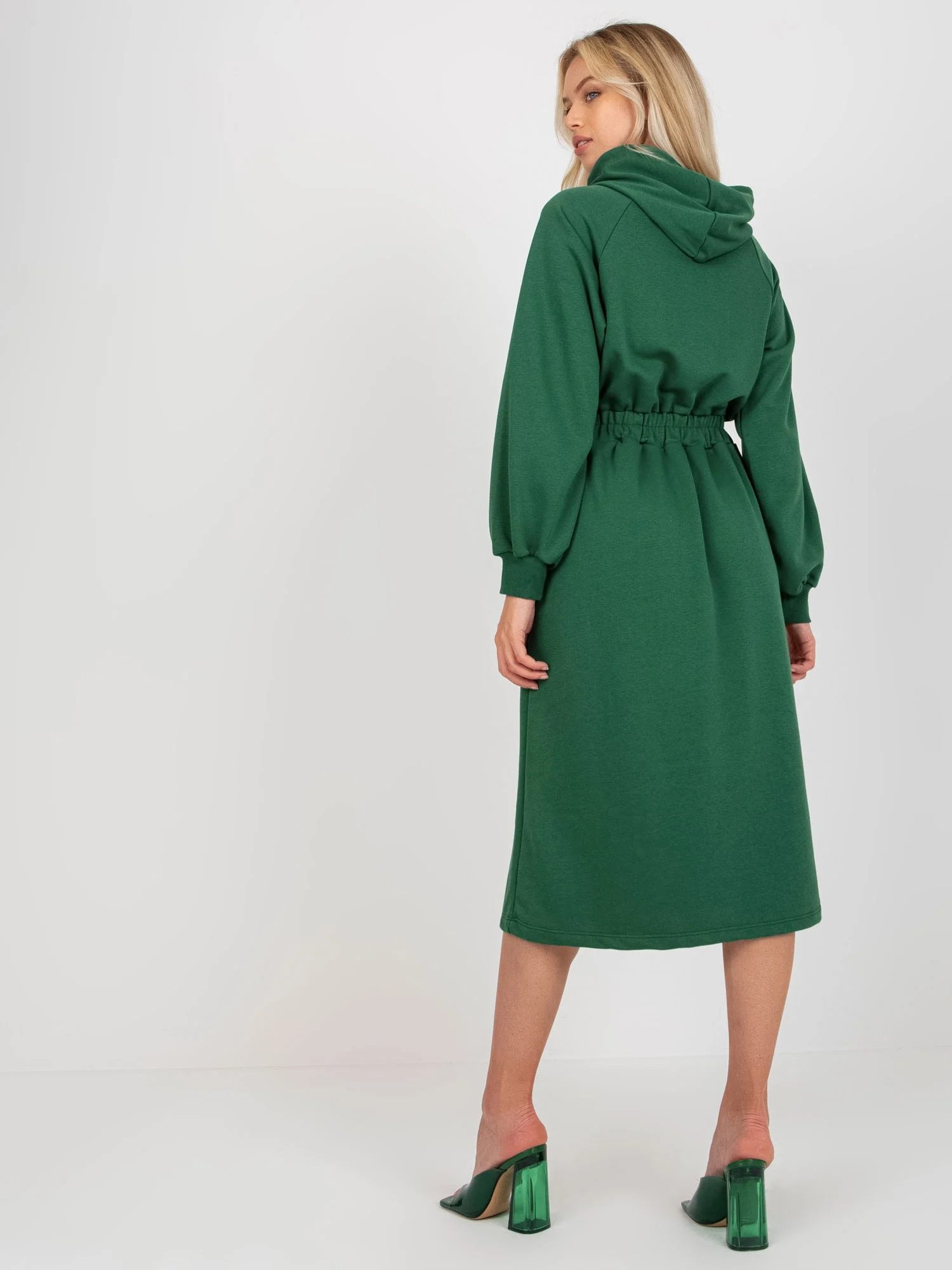 Rochie Dama Maxi, Lejera, RELEVANCE, Verde Eleganta Office - Image 4