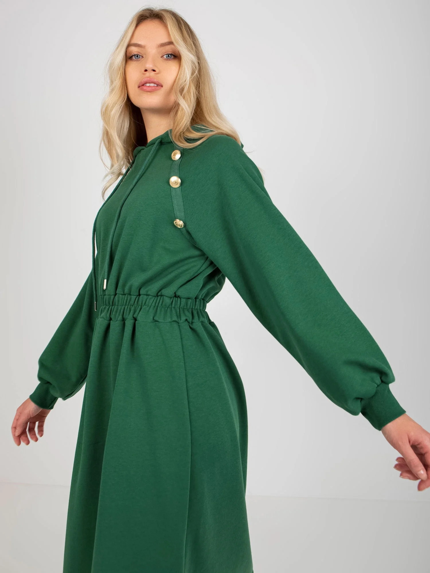 Rochie Dama Maxi, Lejera, RELEVANCE, Verde Eleganta Office - Image 6
