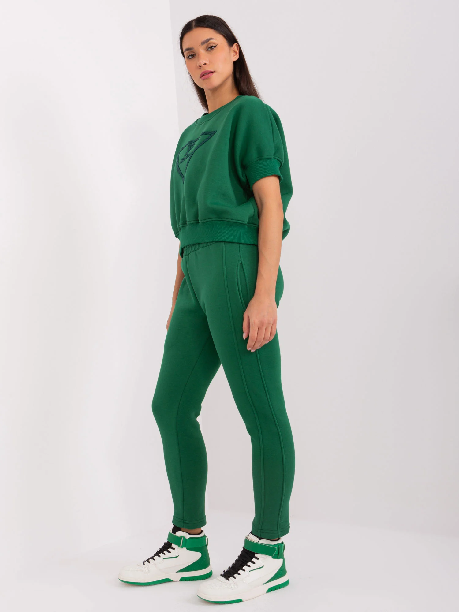 Compleu Dama Mini, Conica, My Red Lips, Verde Casual - imagine 5