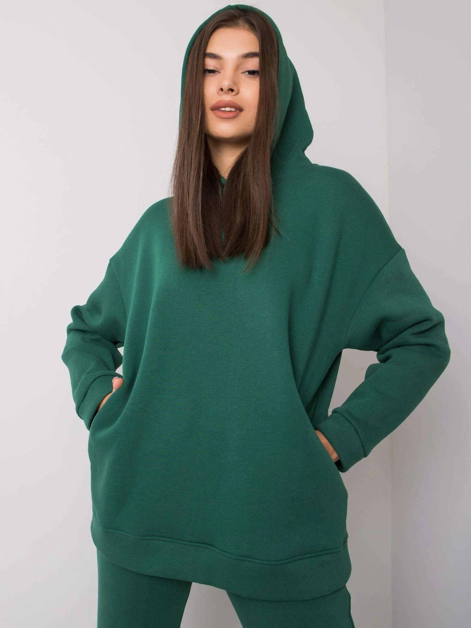 Compleu Dama Maneca lunga, Sport, BASIC FEEL GOOD, Verde Casual - imagine 5