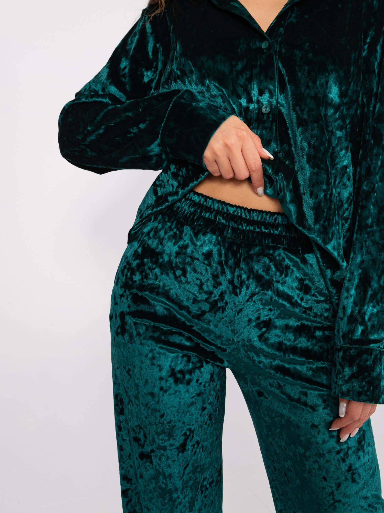 Compleu Dama Lunga, Larga, LAKERTA, Verde Casual - imagine 4