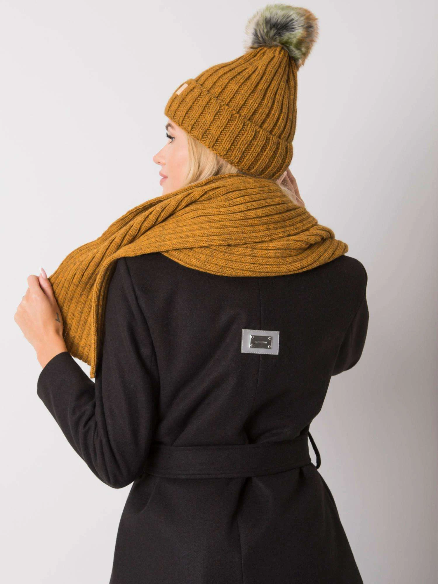 Compleu Dama Acril, RUE PARIS, Galben - imagine 3