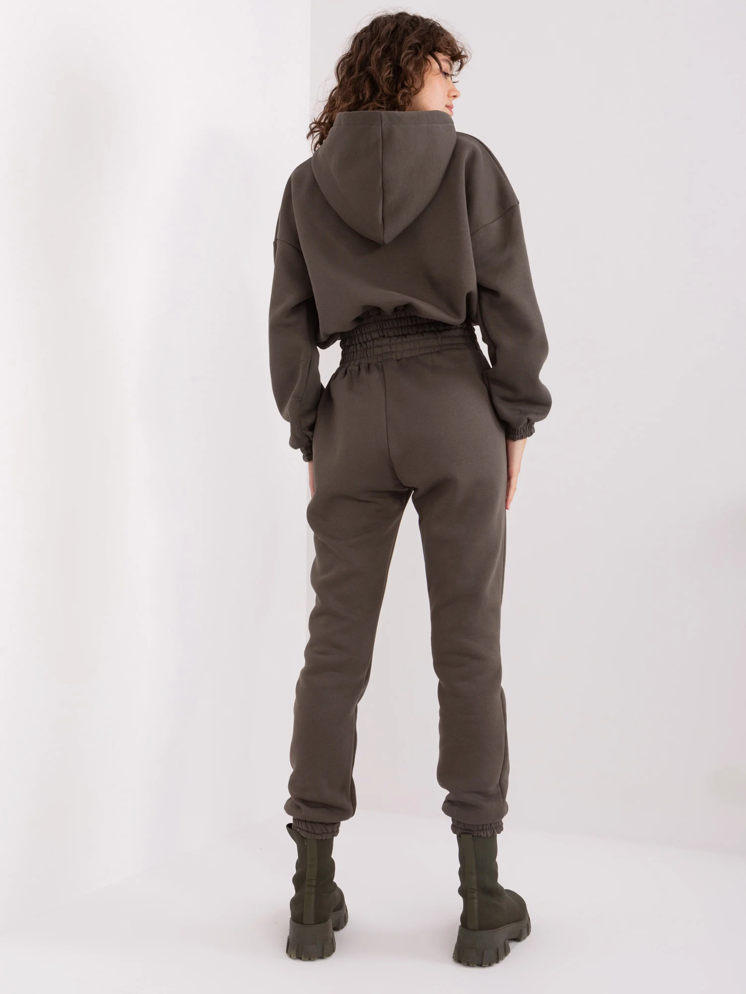 Compleu Dama Maneca lunga, Dreapta, Pointx, Khaki Casual - imagine 3
