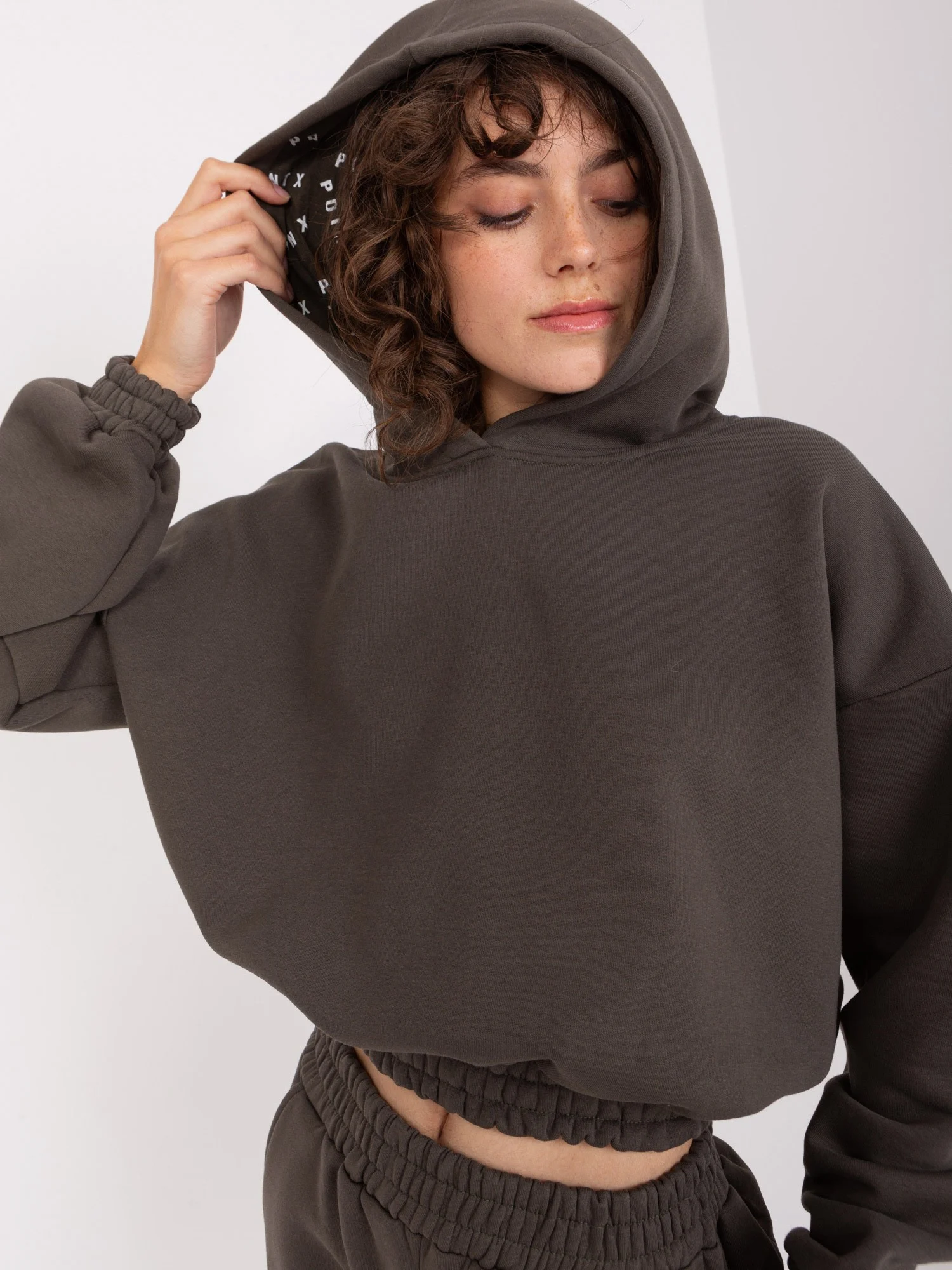 Compleu Dama Maneca lunga, Dreapta, Pointx, Khaki Casual - imagine 4