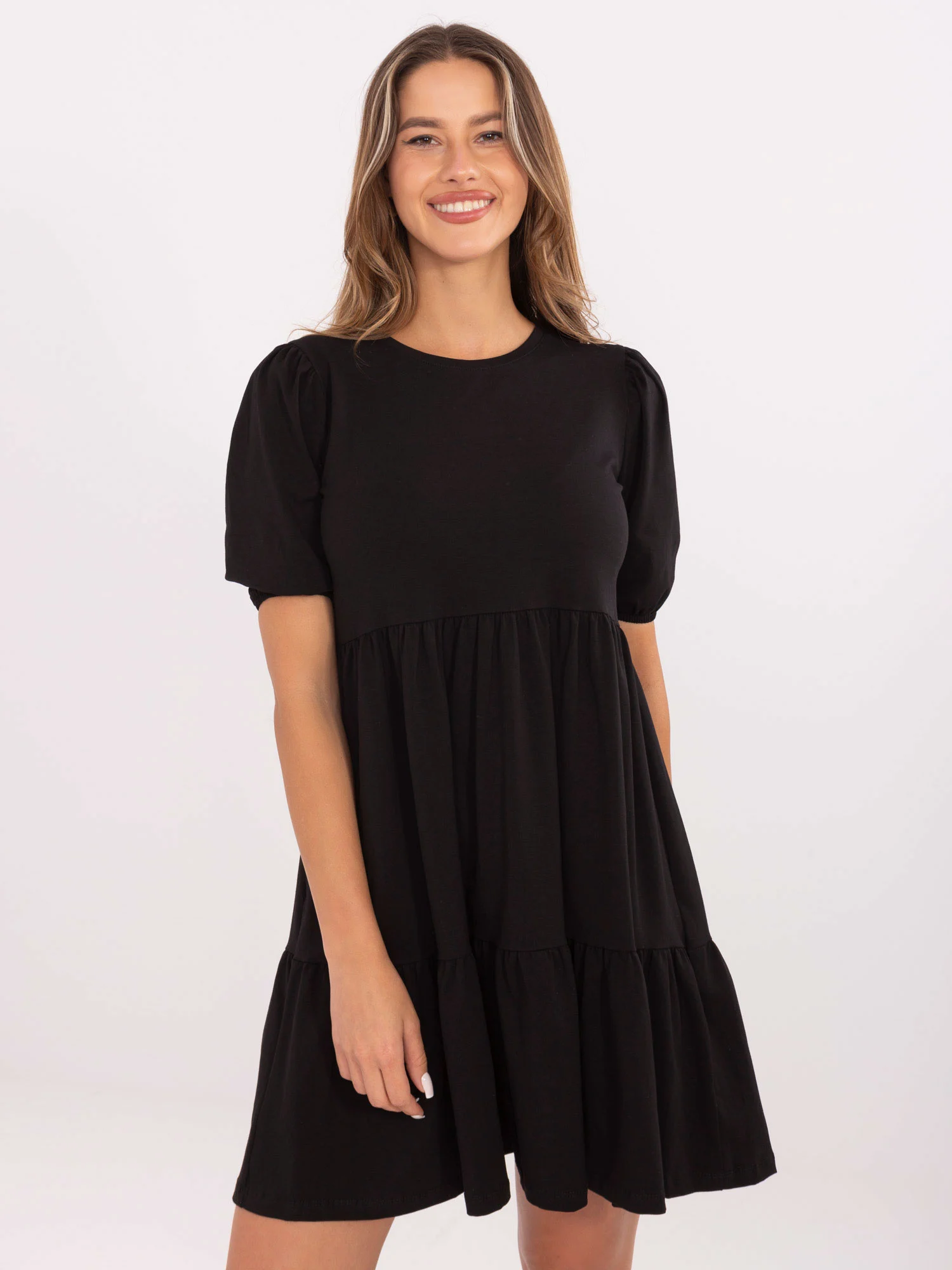 Rochie Dama Mini, Lejera, RUE PARIS, Negru Eleganta Office - imagine 2