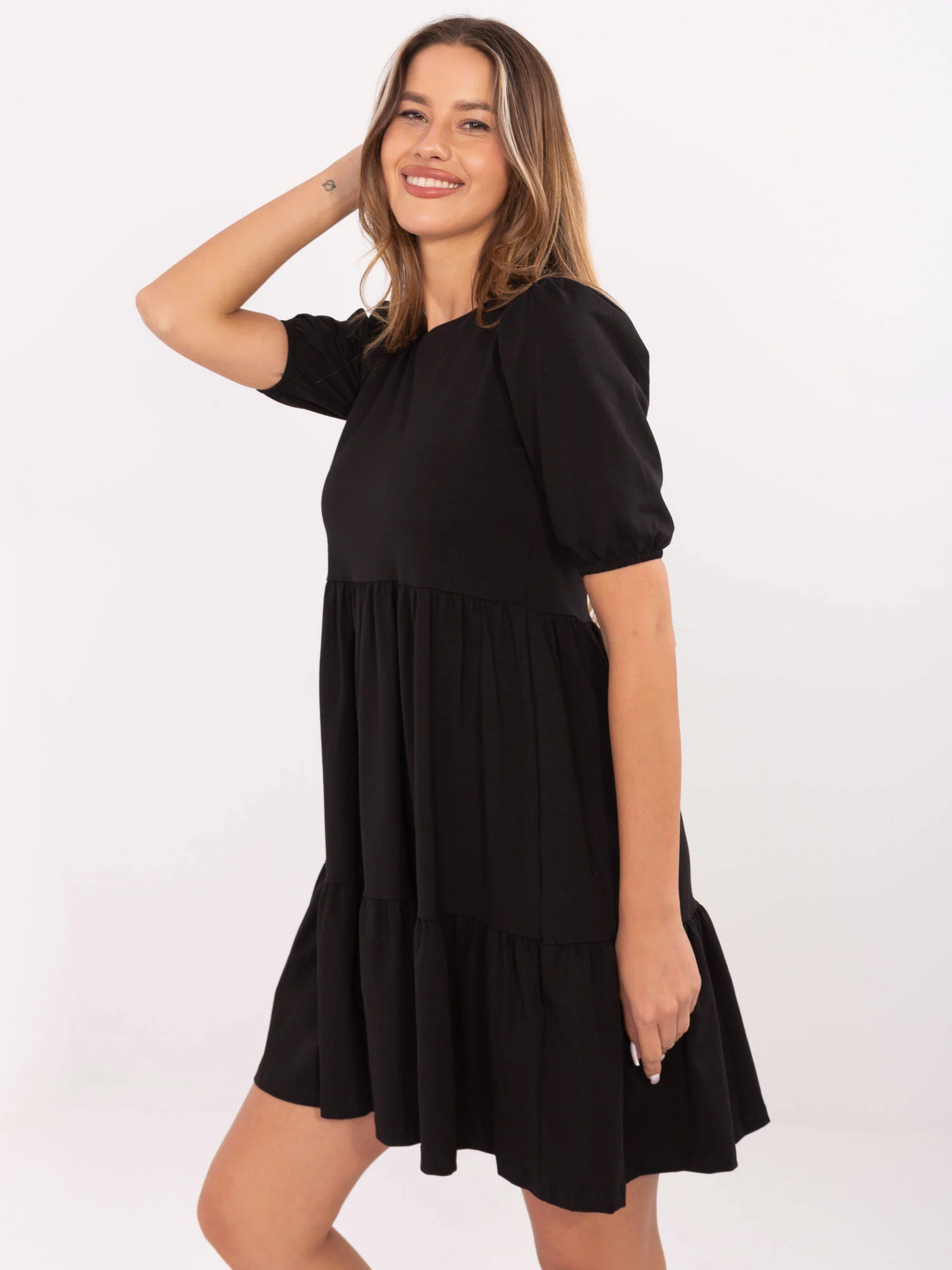 Rochie Dama Mini, Lejera, RUE PARIS, Negru Eleganta Office - imagine 5