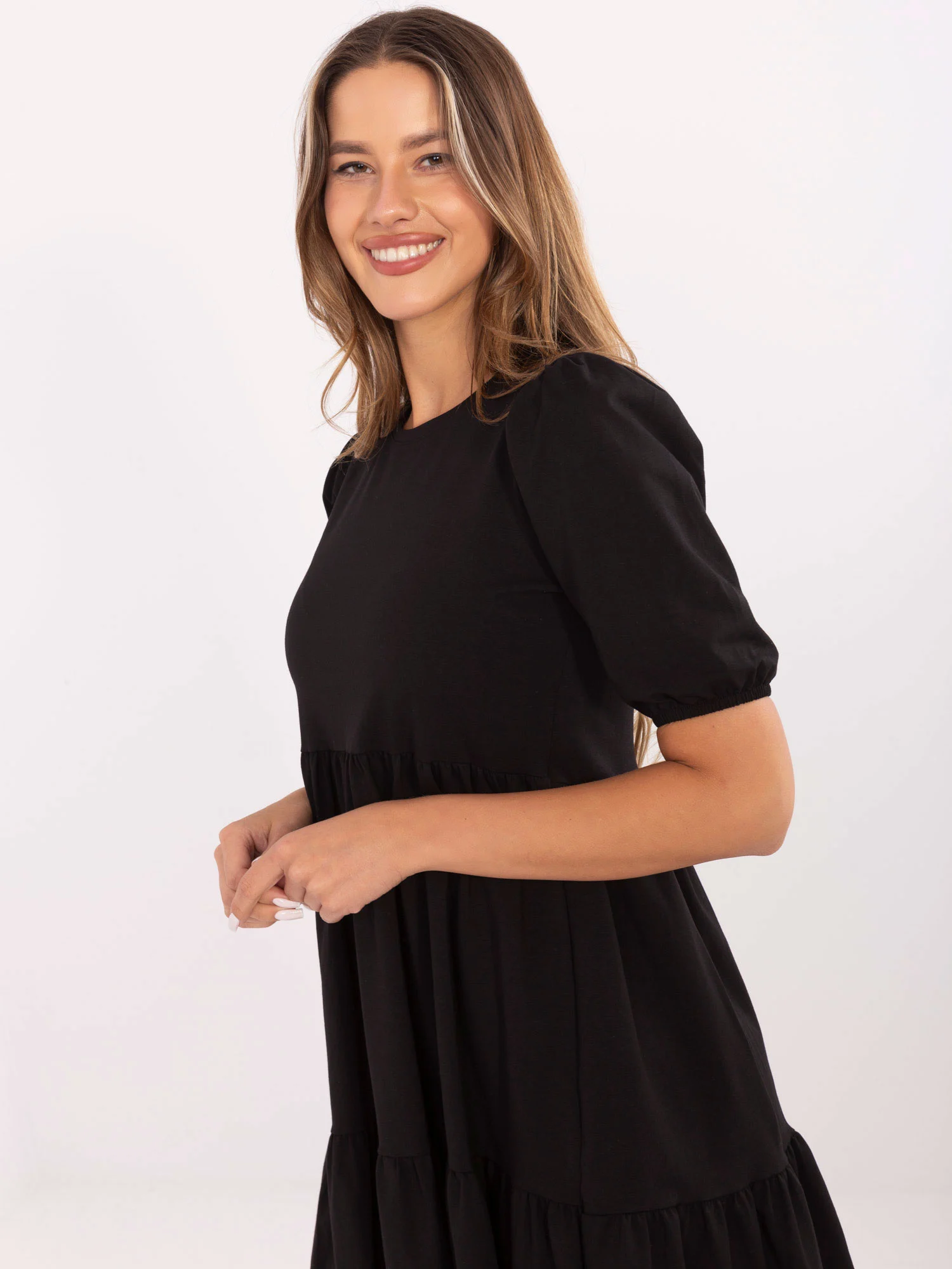 Rochie Dama Mini, Lejera, RUE PARIS, Negru Eleganta Office - imagine 4