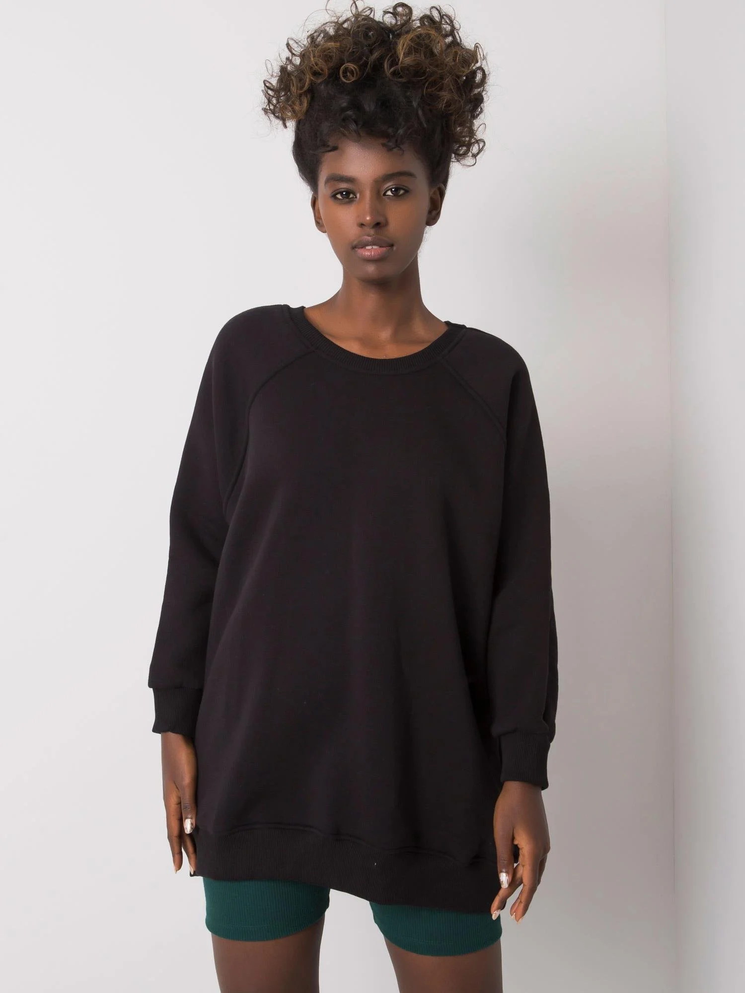 Hanorac Dama Maneca lunga, Sport, ex moda, Negru Casual - imagine 2