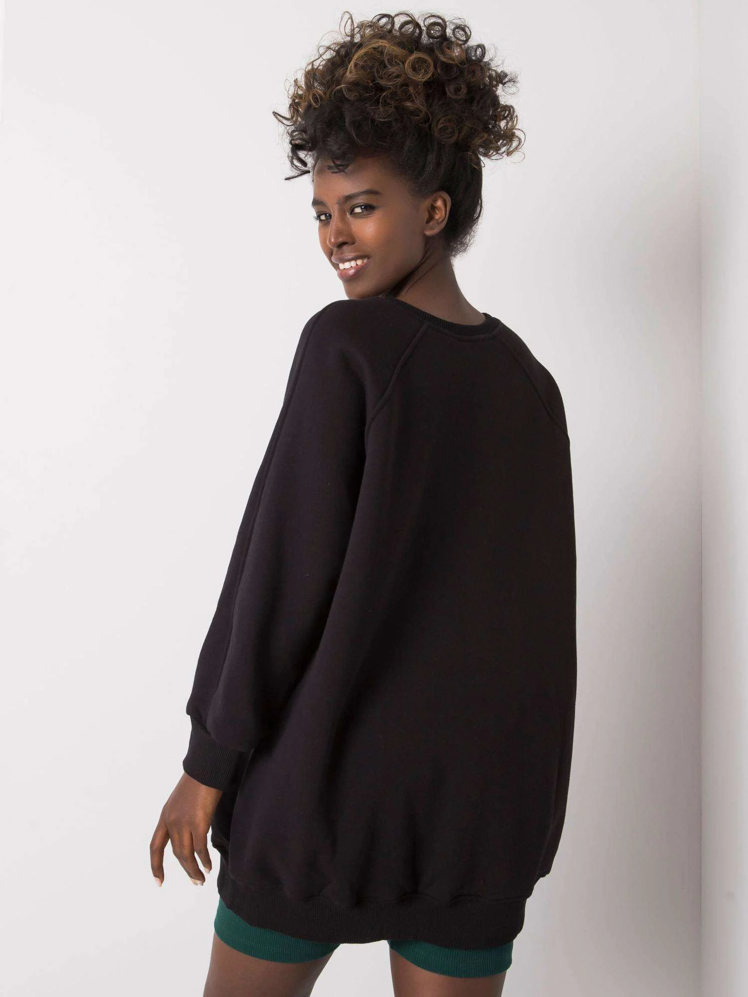 Hanorac Dama Maneca lunga, Sport, ex moda, Negru Casual - imagine 5